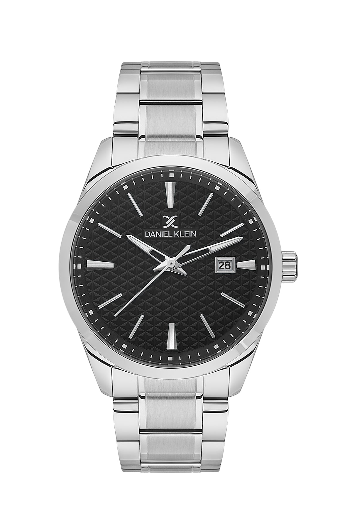 Black Premium Men Watch with Metallic Strap