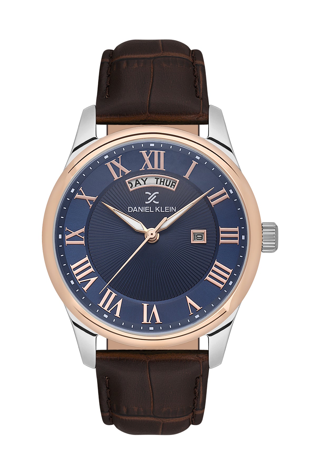 Blue Premium Men Watch with Leather Strap