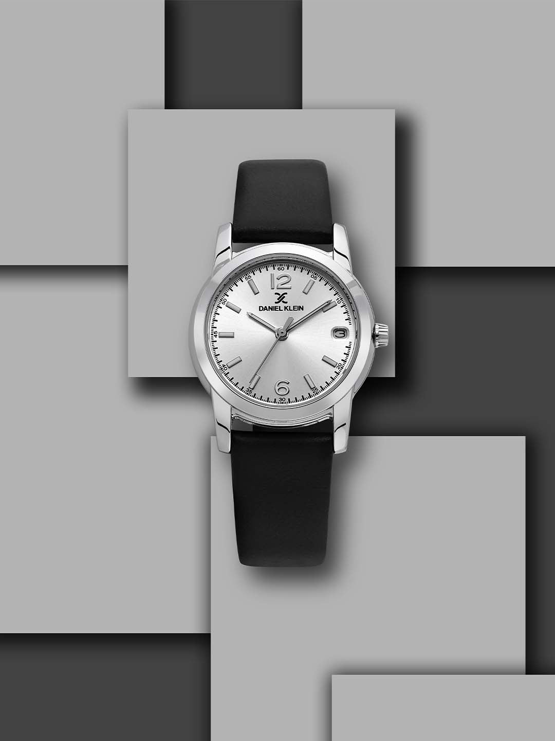 Silver Premium Women Watch with Leather Strap