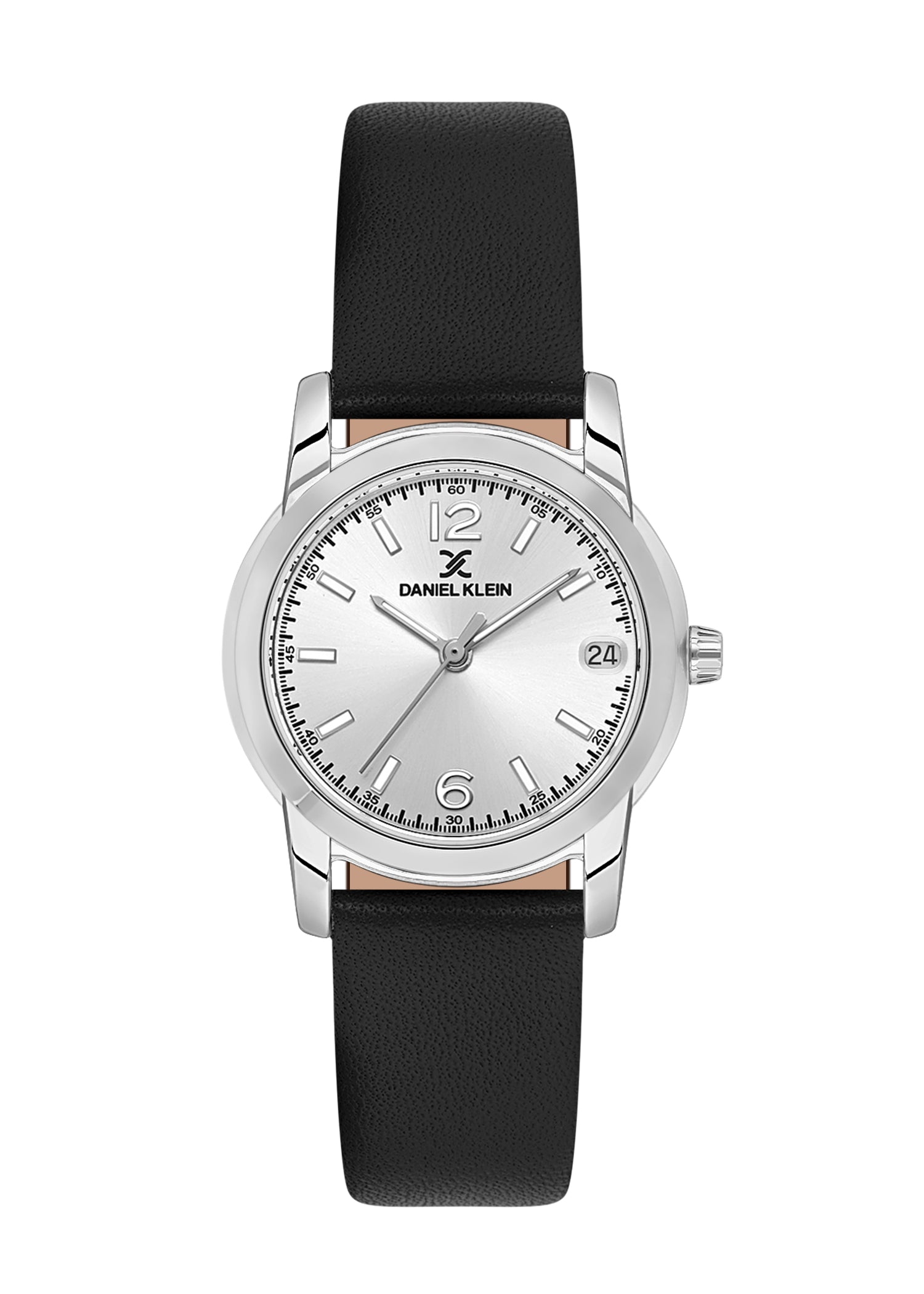 Silver Premium Women Watch with Leather Strap