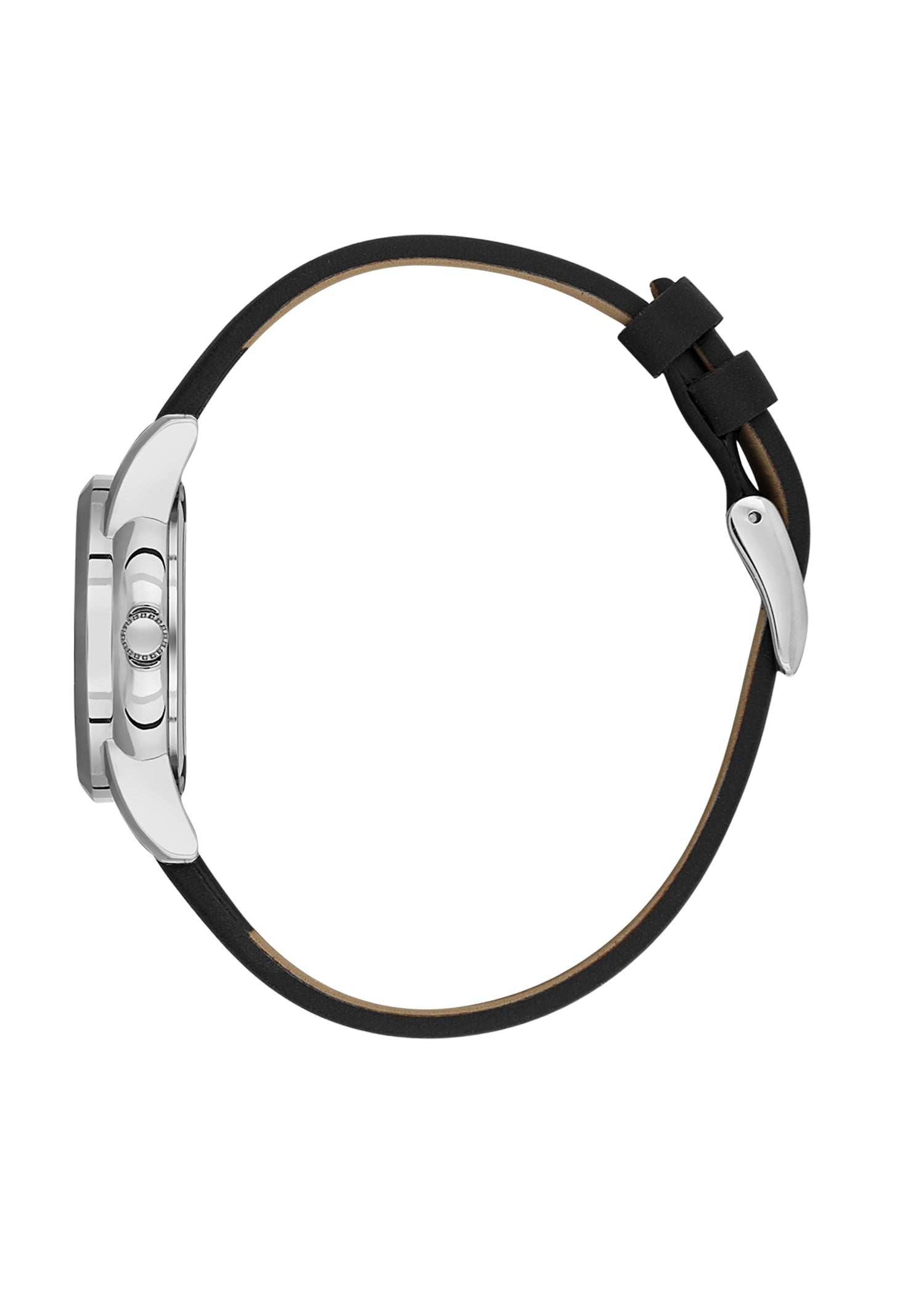 Silver Premium Women Watch with Leather Strap
