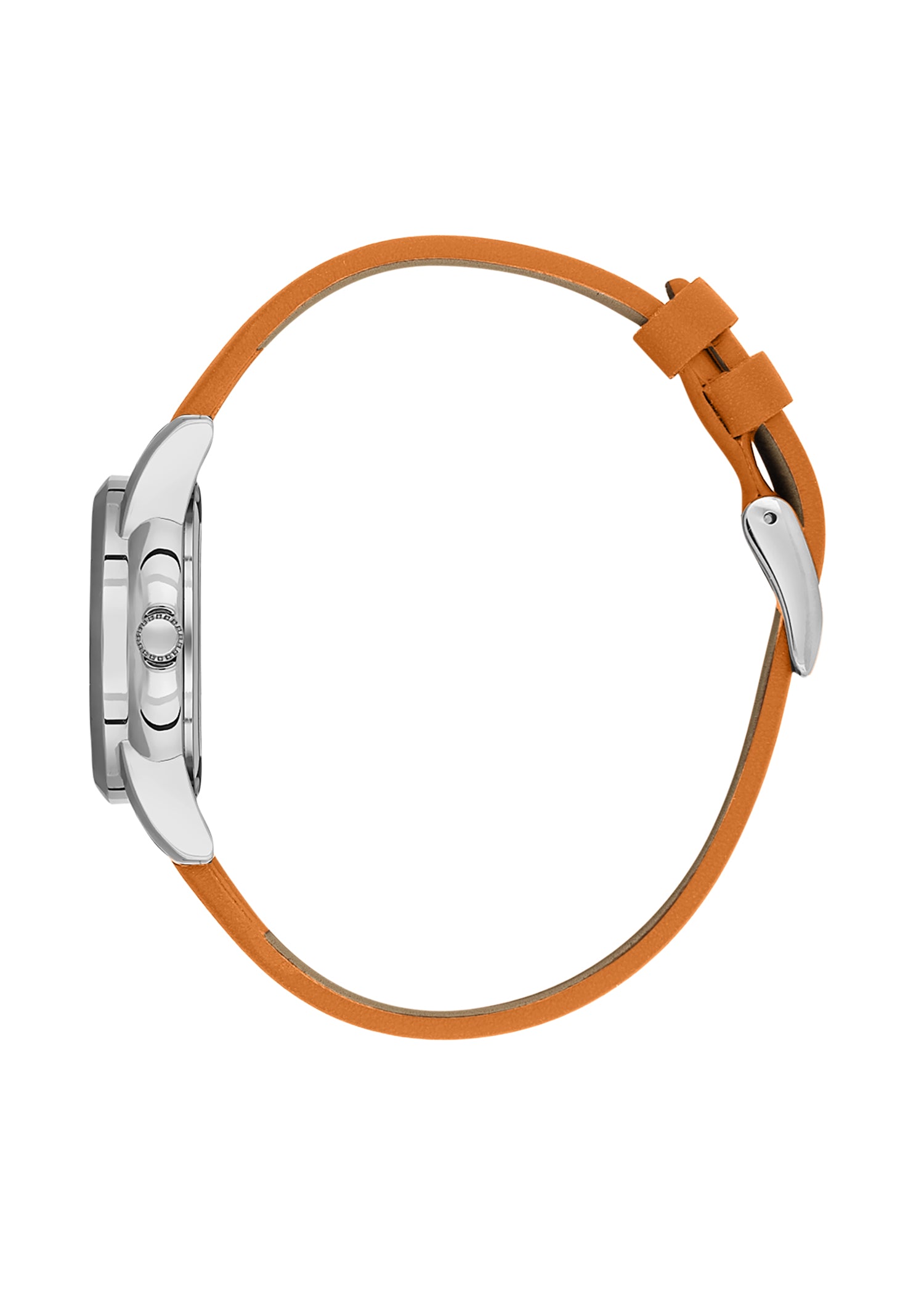 Orange Premium Women Watch with Leather Strap