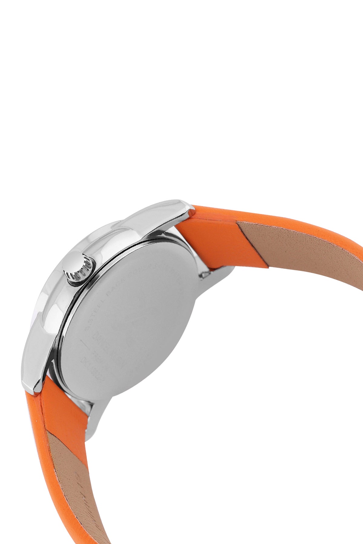 Orange Premium Women Watch with Leather Strap