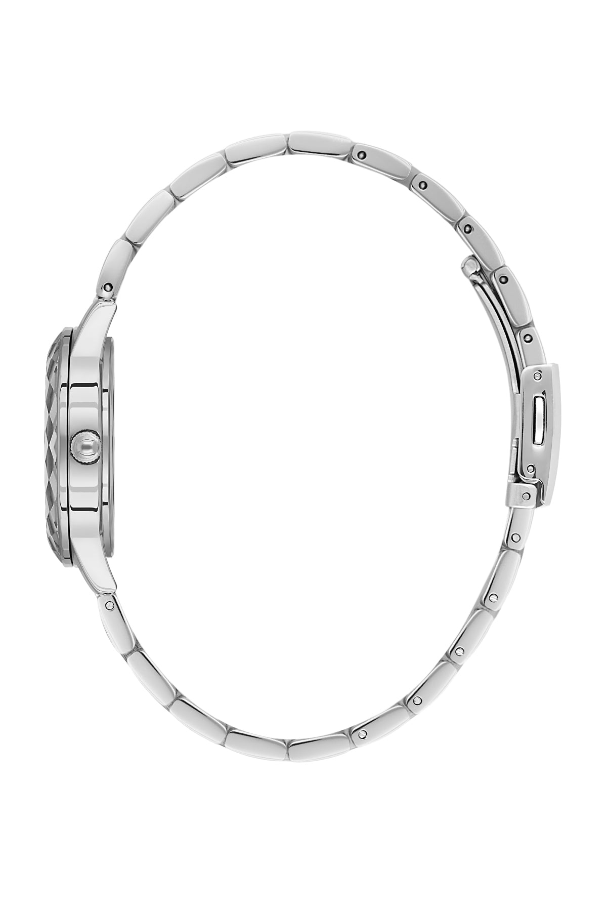 Silver Premium Women Watch with Metallic Strap