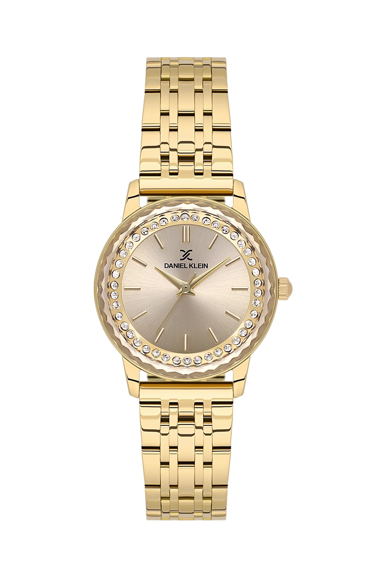 Gold Premium Women Watch with Metallic Strap
