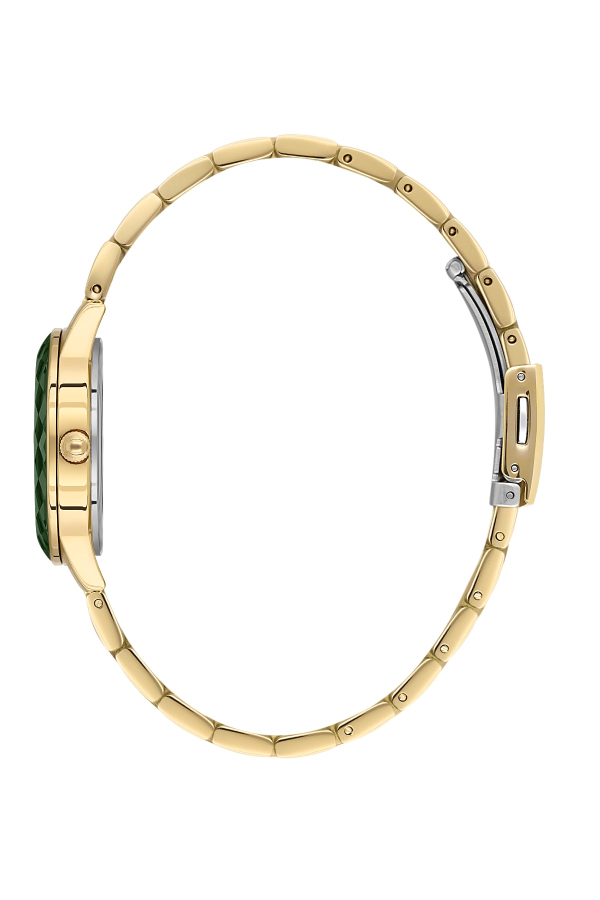 Green Premium Women Watch with Metallic Strap