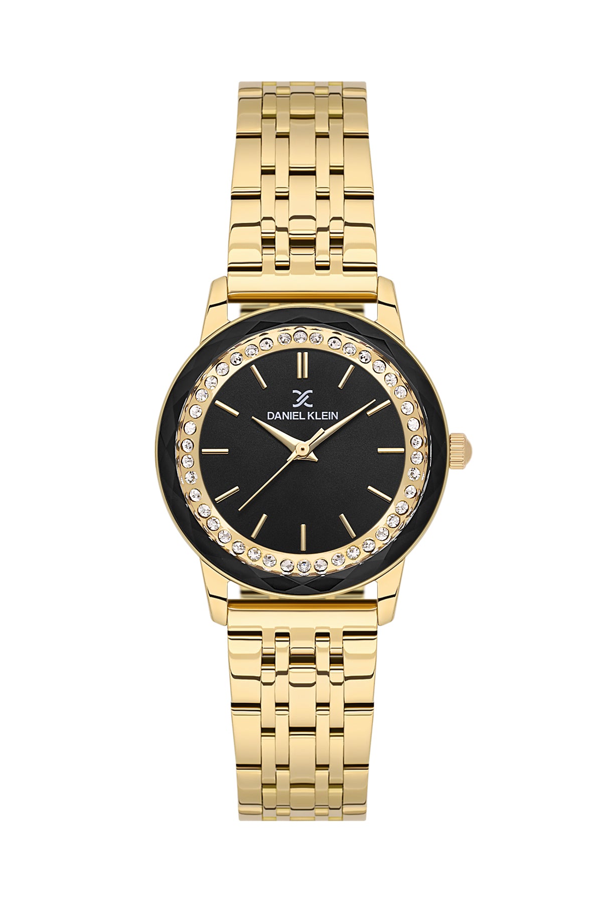 Black Premium Women Watch with Metallic Strap