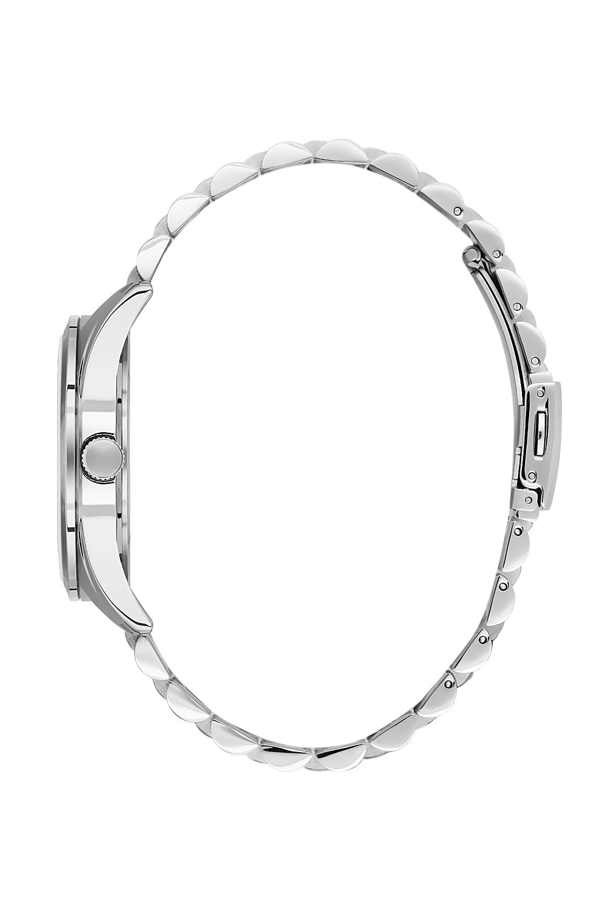 Black Premium Men Watch with Metallic Strap