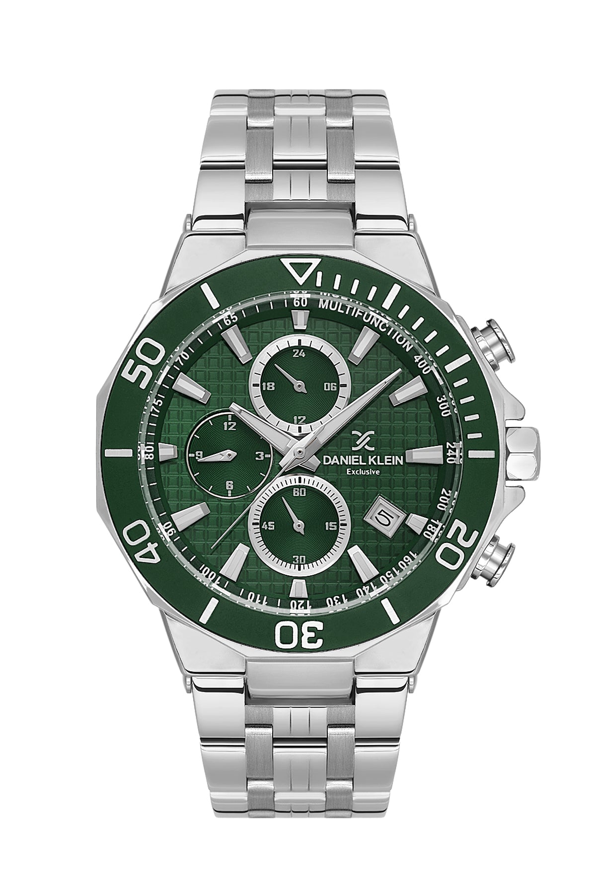 Green Exclusive Men Watch with Metallic Strap