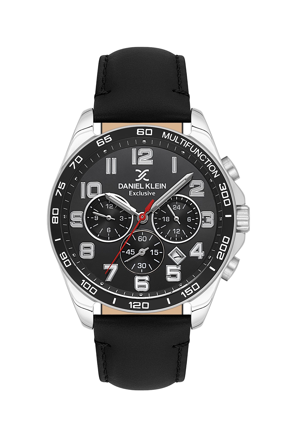 Black Exclusive Men Watch with Leather Strap