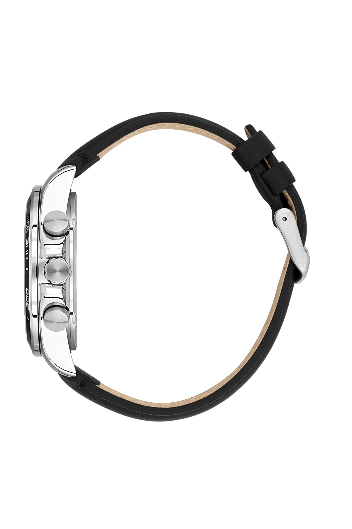 Black Exclusive Men Watch with Leather Strap