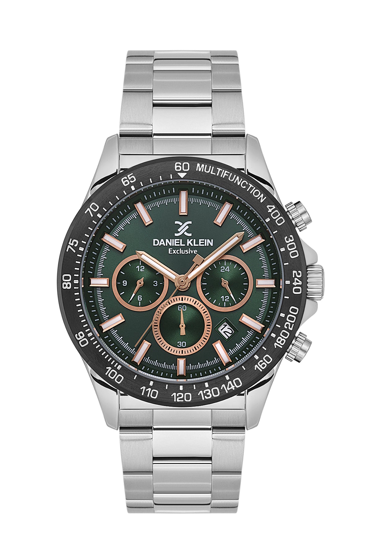 Green Exclusive Men Watch with Metallic Strap