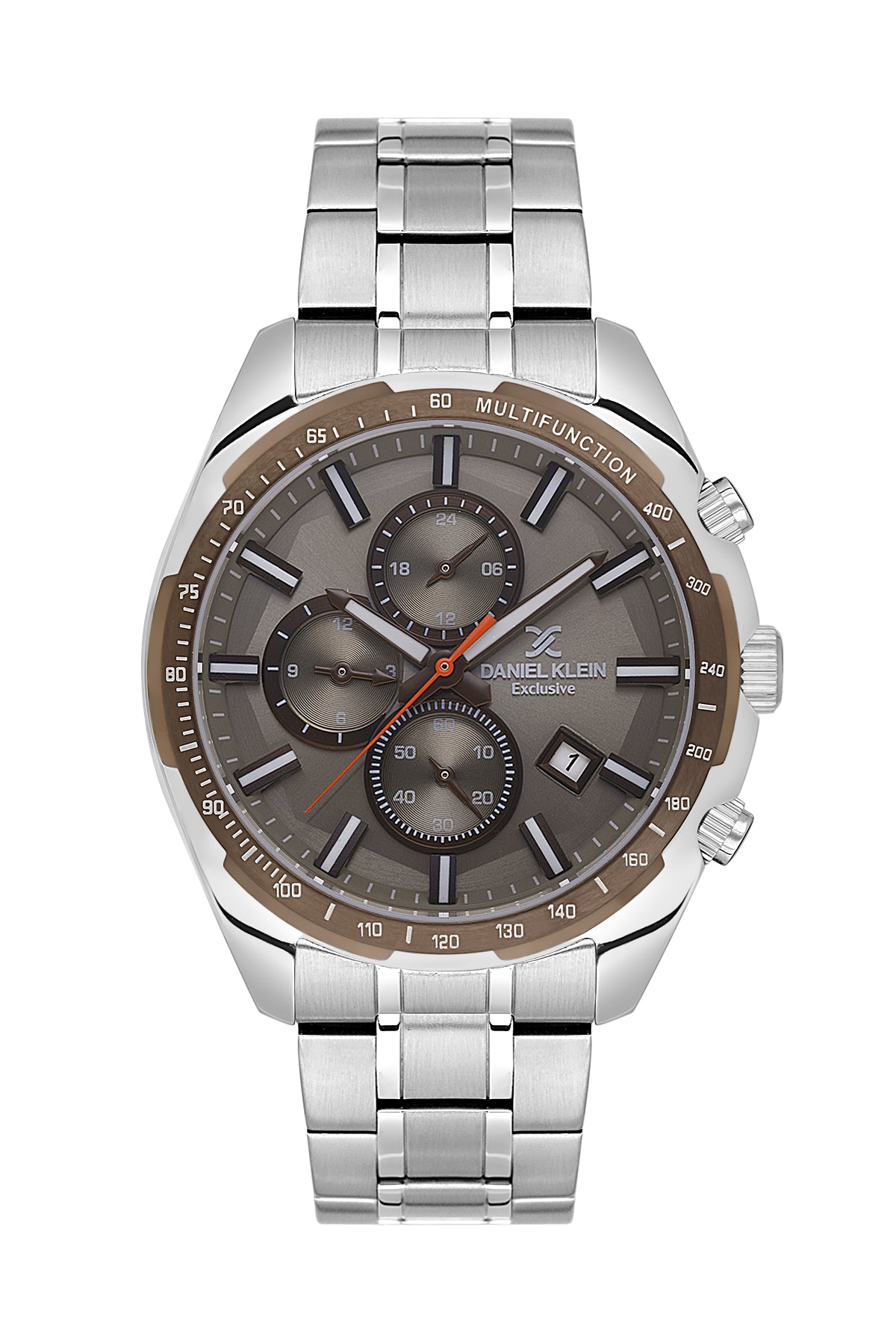 Grey Exclusive Men Watch with Metallic Strap