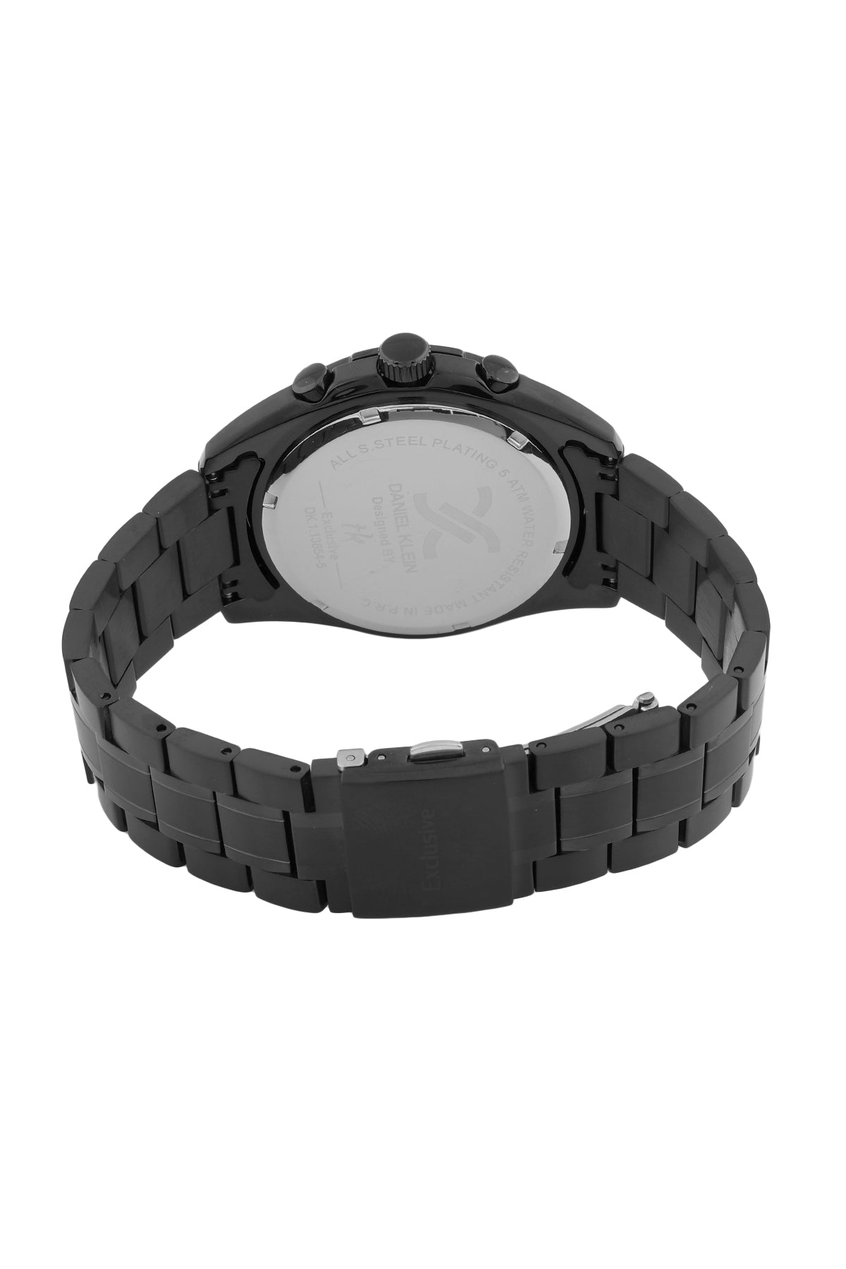 Black Exclusive Men Watch with Metallic Strap