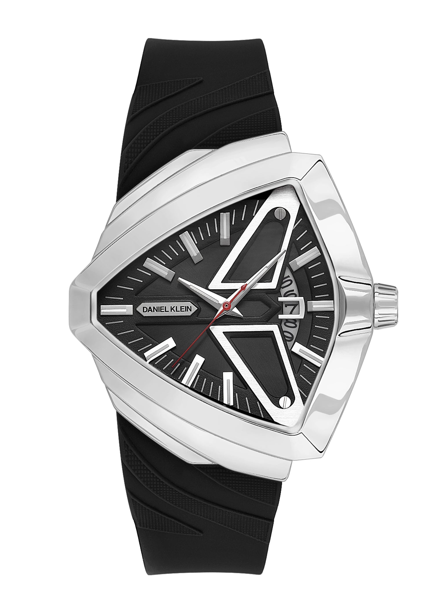 Black Premium Men Watch with Silicone Strap