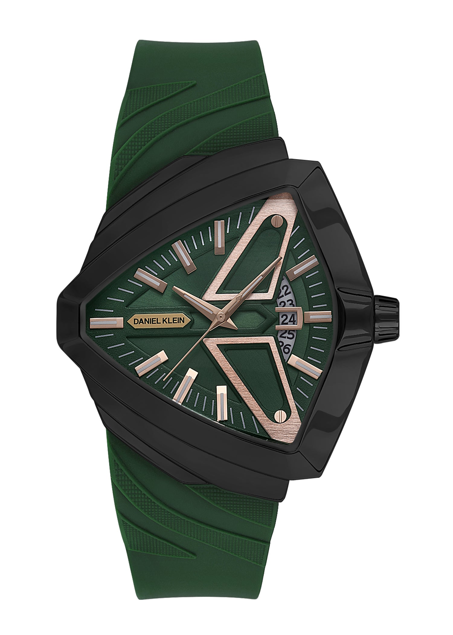 Green Premium Men Watch with Silicone Strap
