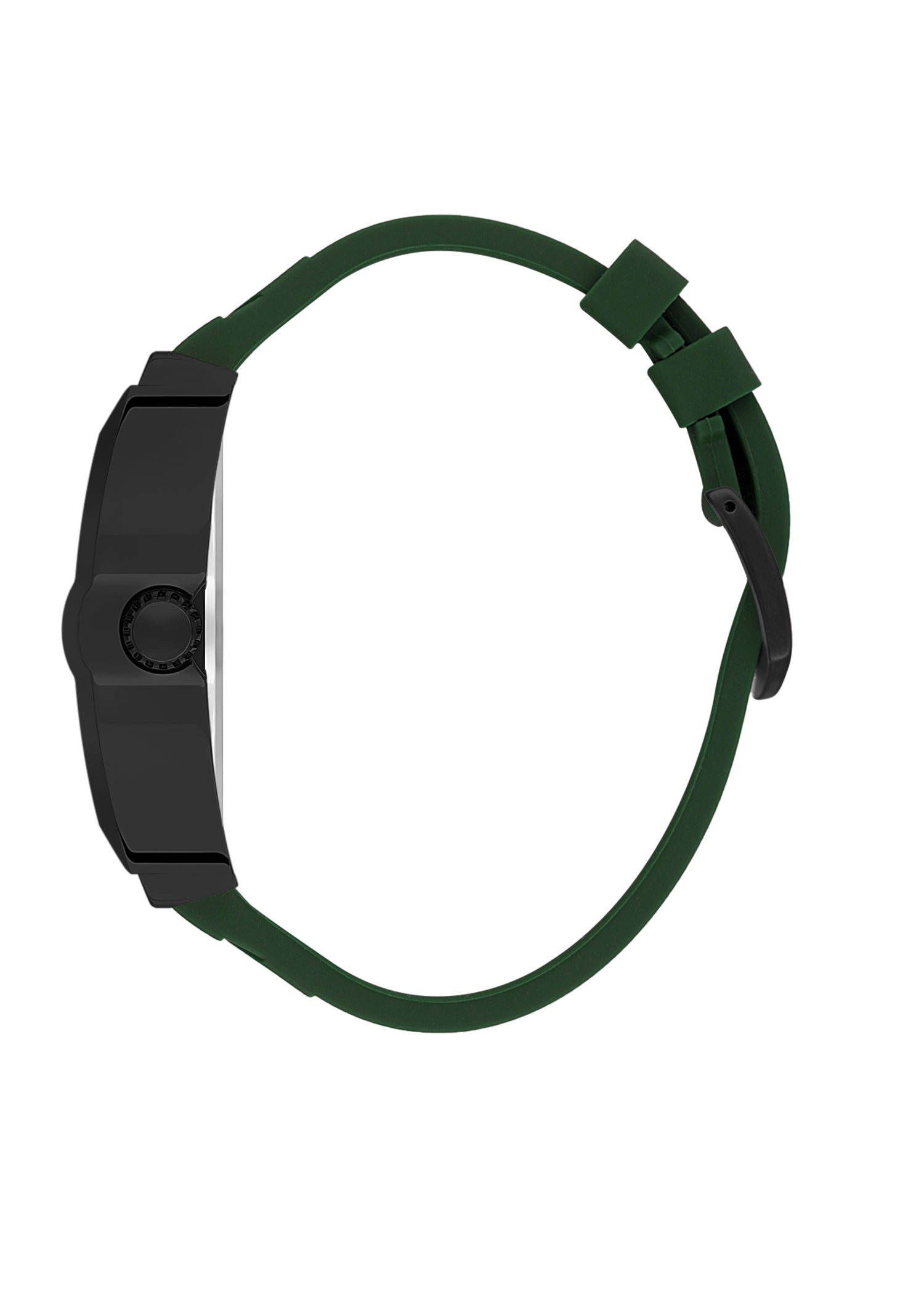 Green Premium Men Watch with Silicone Strap