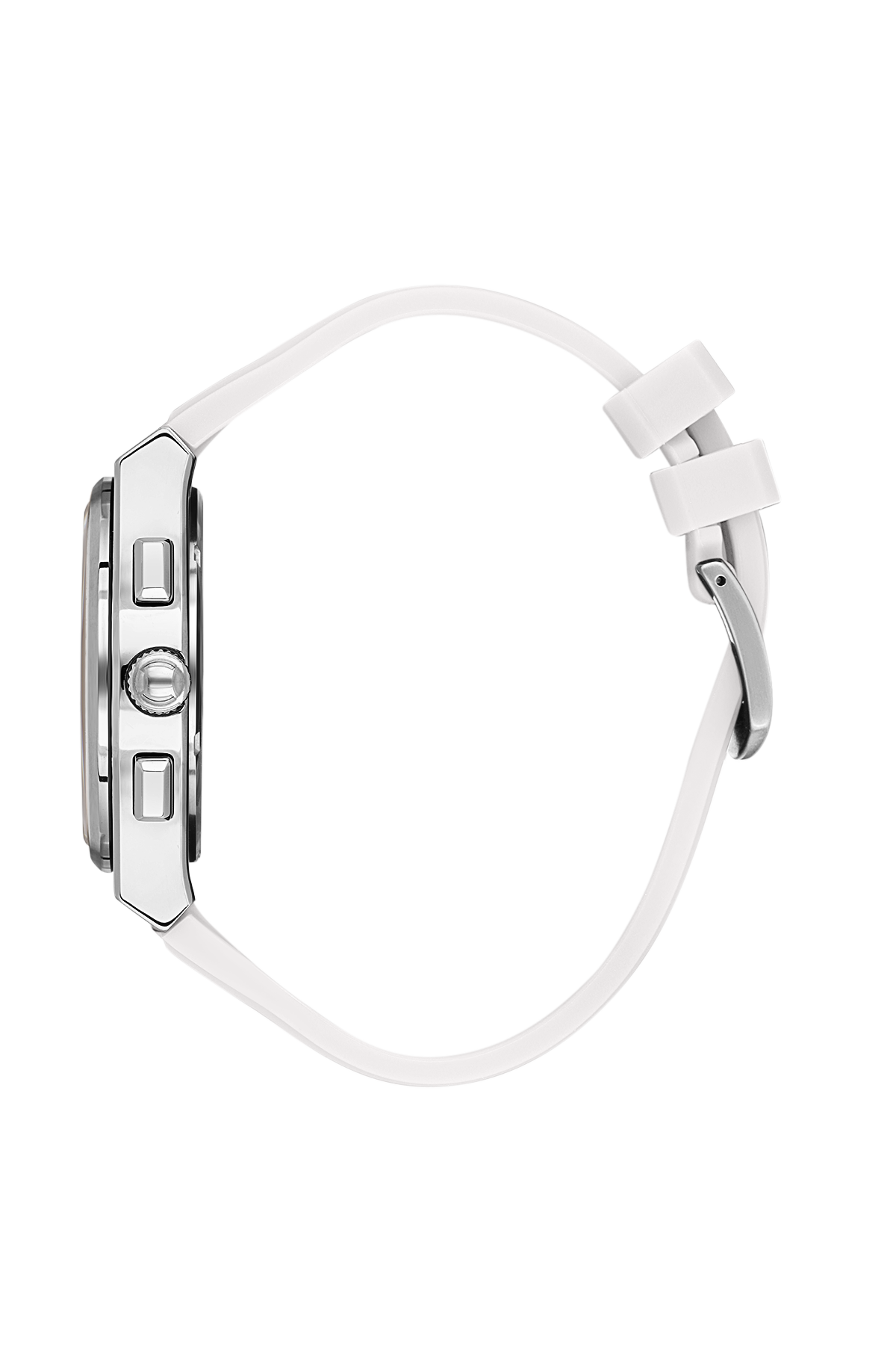 Silver Dial Analog Watches with silicon Band