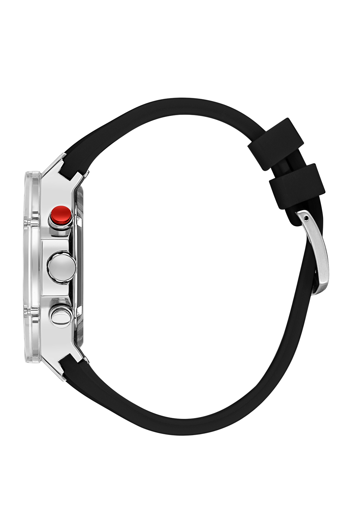 Modern & Sleek Black Dial Analog Watches with Black silicon Band