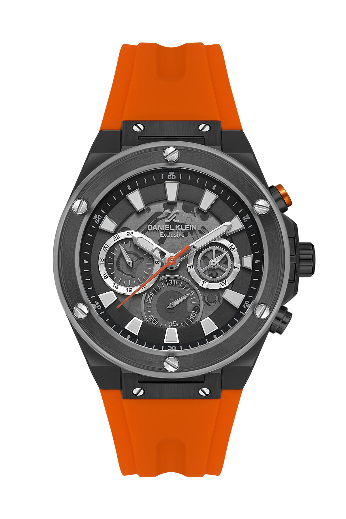 Black Dial Analog Watches with Red silicon Band