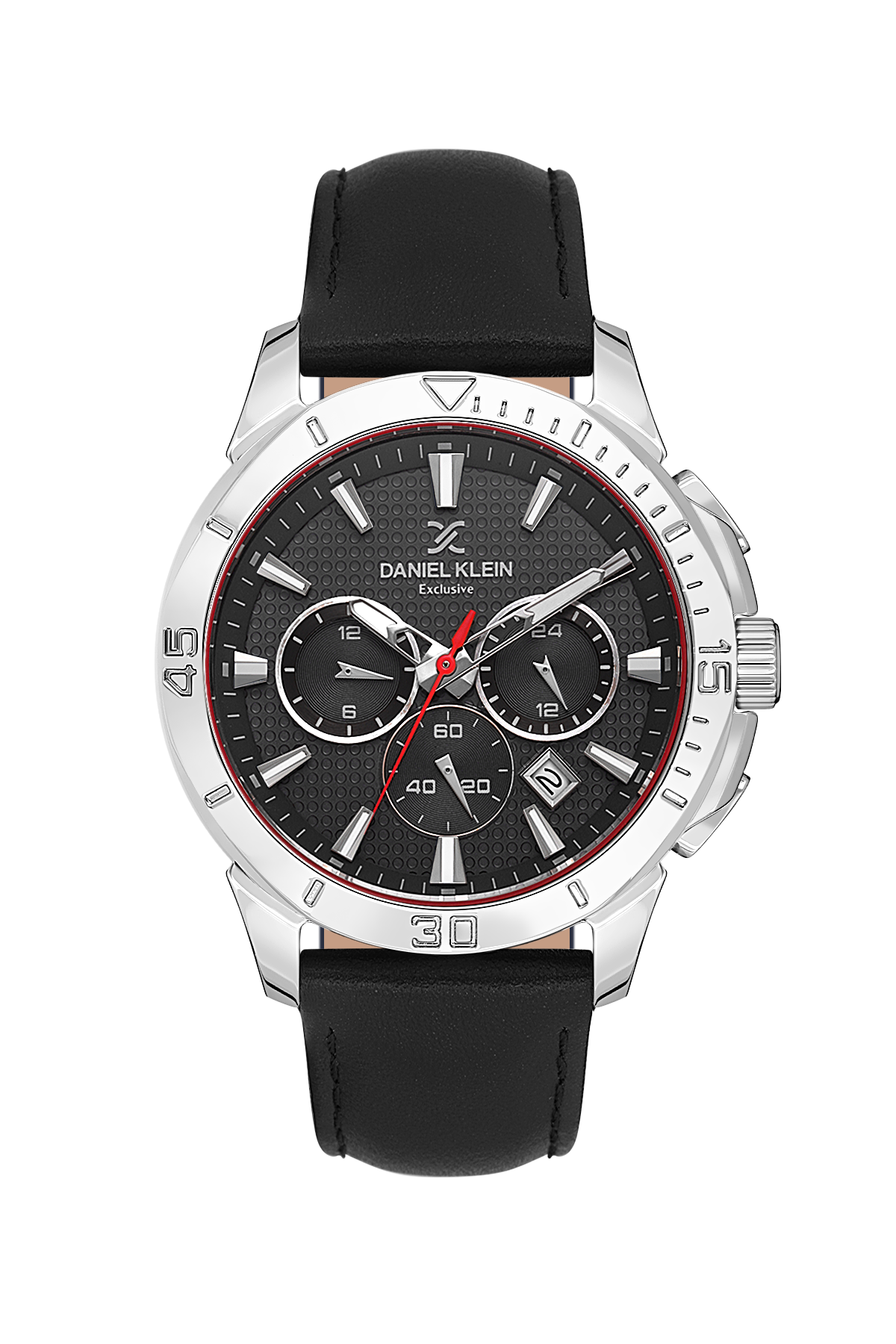 Vintage Design Black Dial Analog Watches with Leather Strap