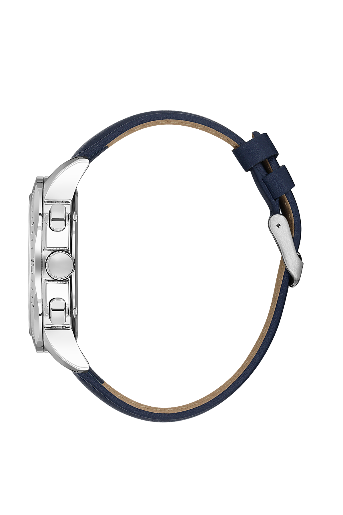 Designer Blue Dial Analog Watches with Leather Strap