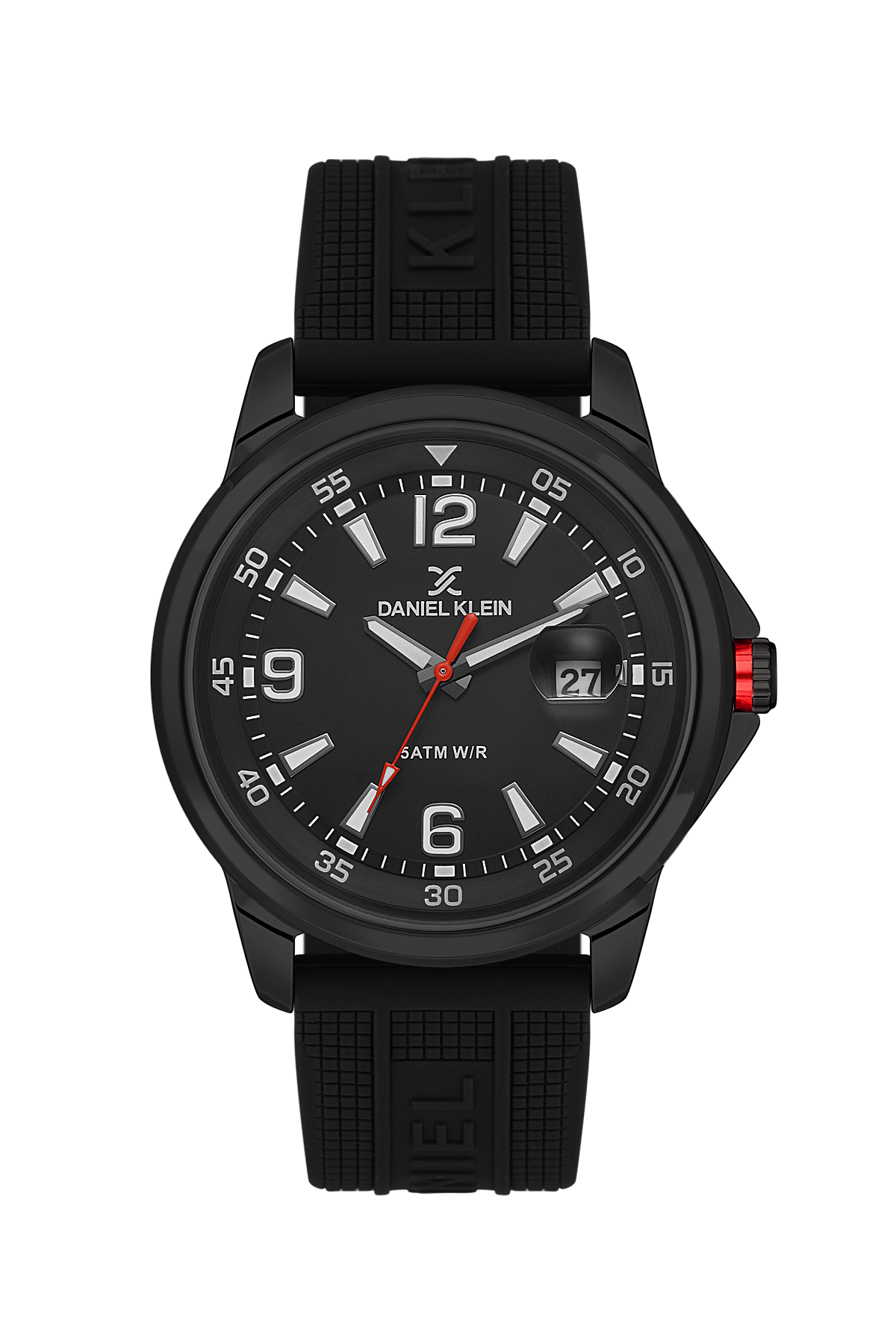 Classic Analog Black Dial with Black Silicon Strap Men&