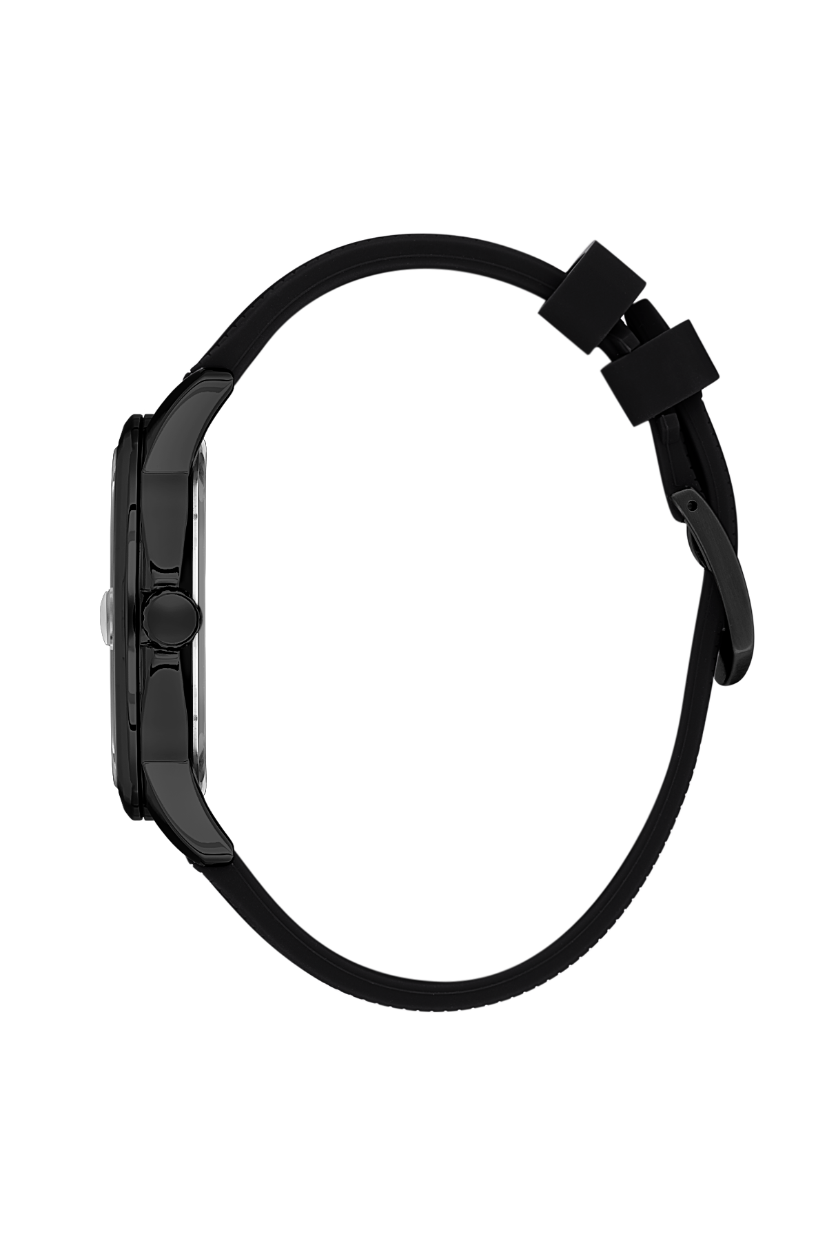 Classic Analog Black Dial with Black Silicon Strap Men&