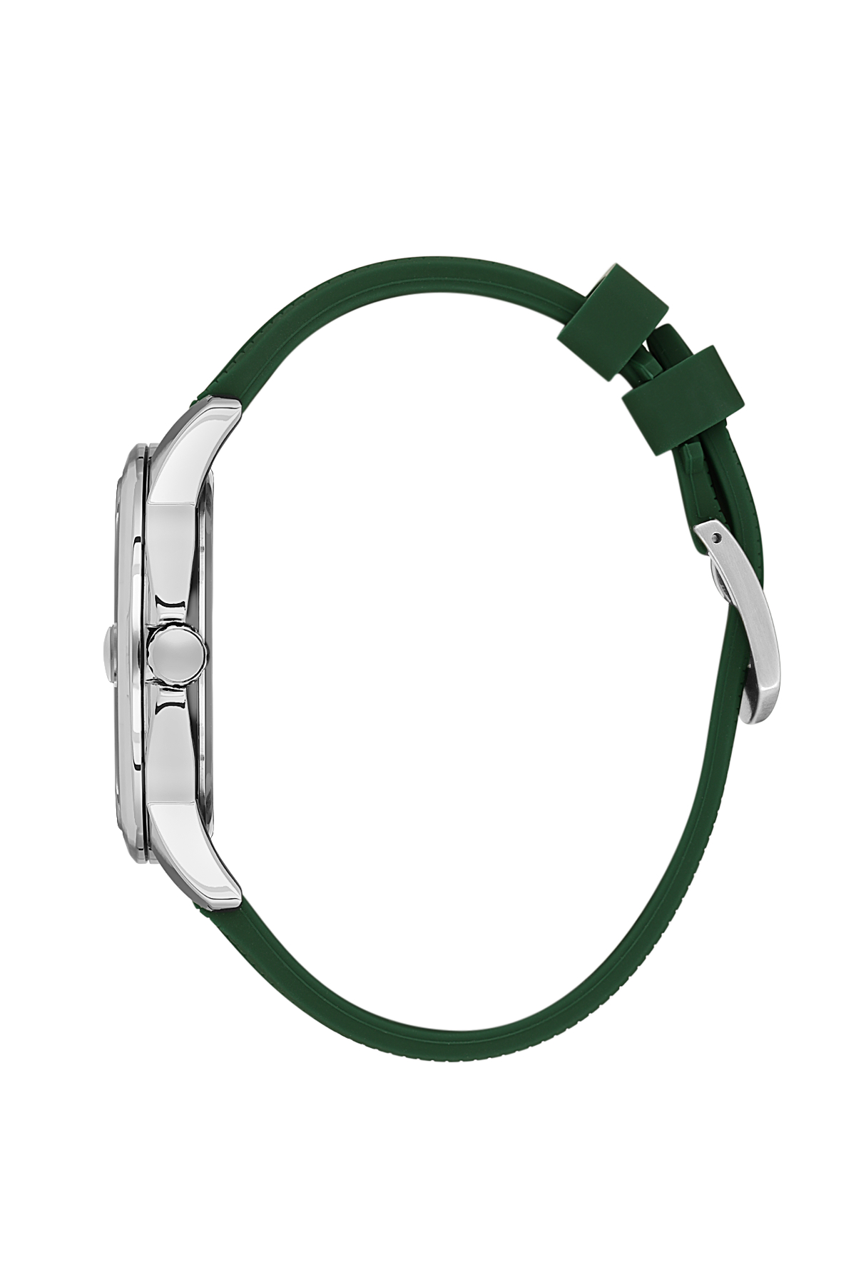 Fashionable Analog Green Dial with Green Silicon Strap Men&