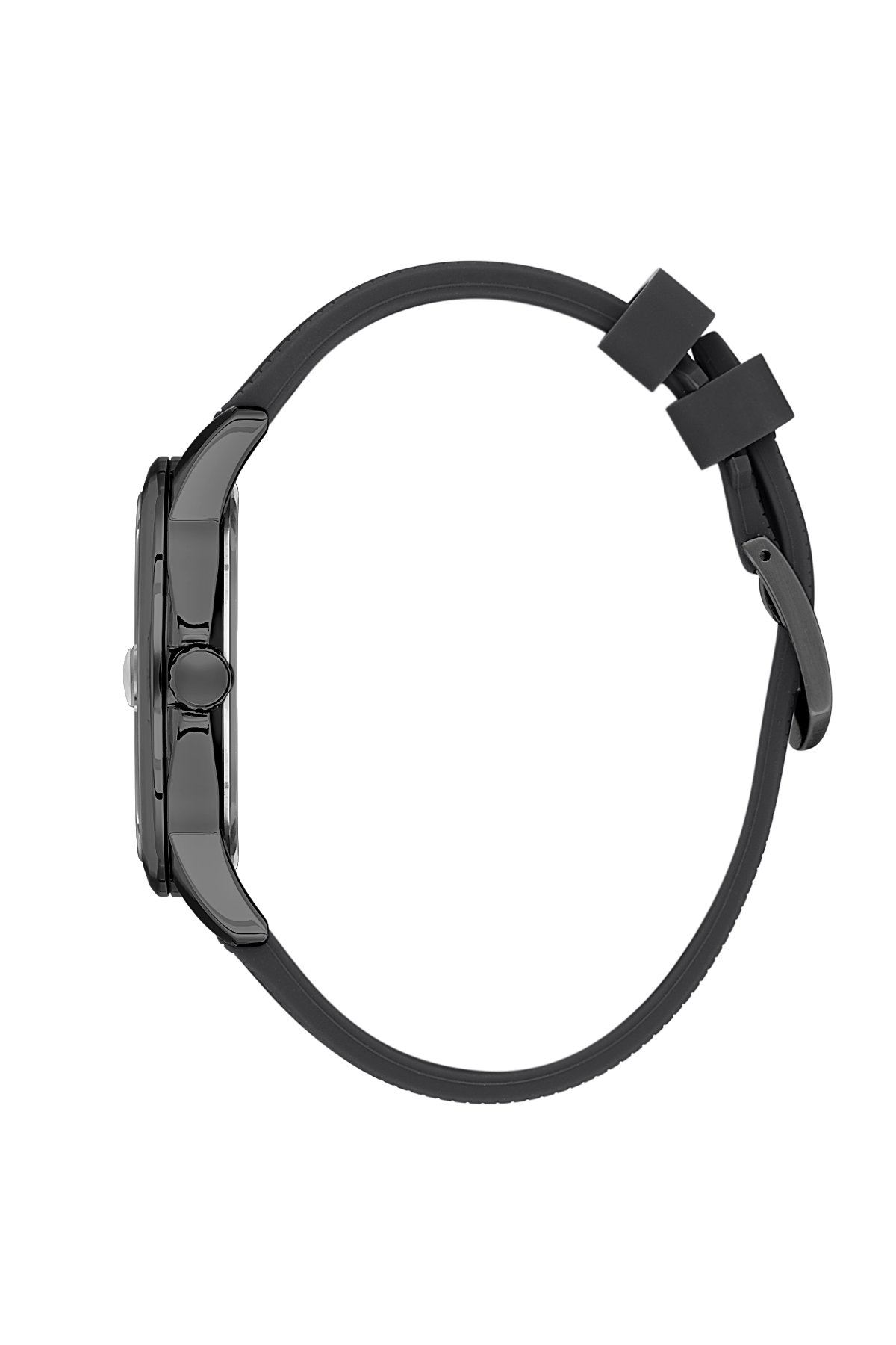 Analog Blue Dial with Black Silicon Strap Men&