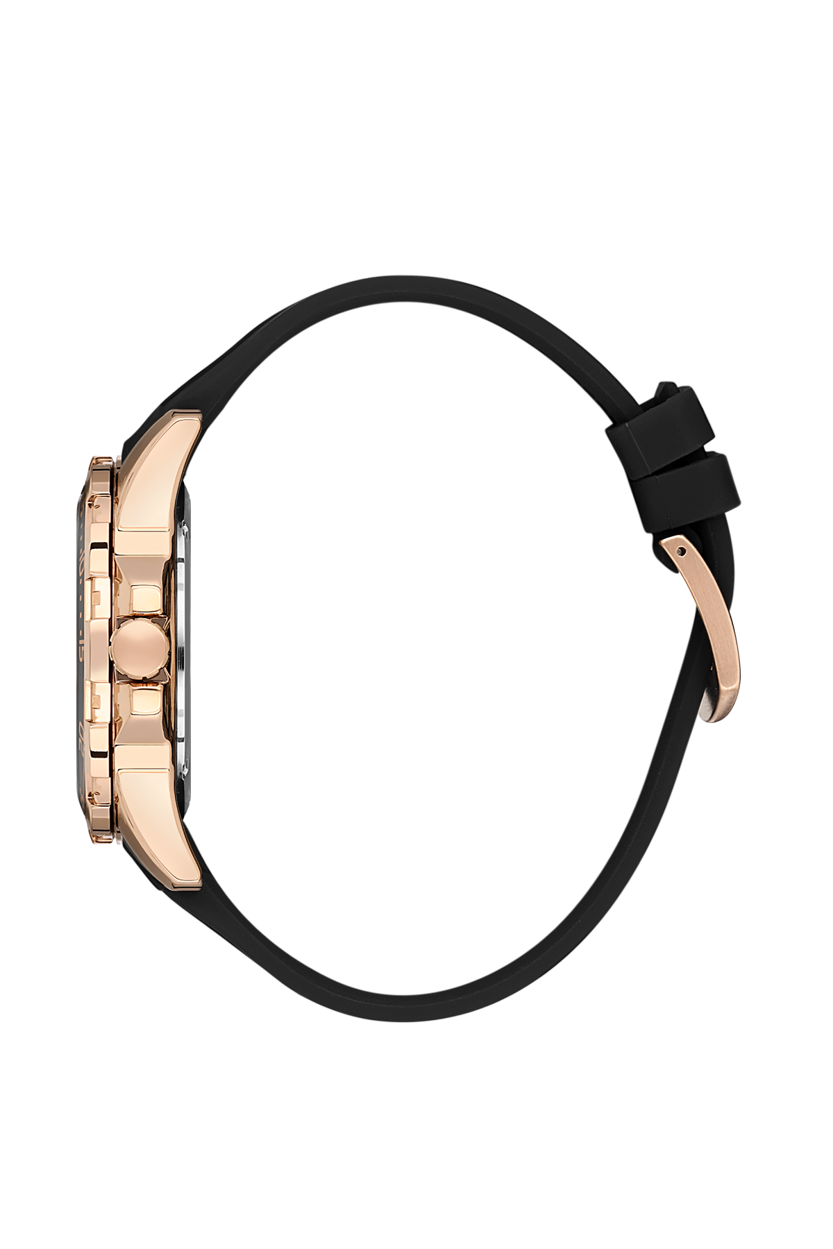 Analog Black Dial with Black Silicon Strap Men&