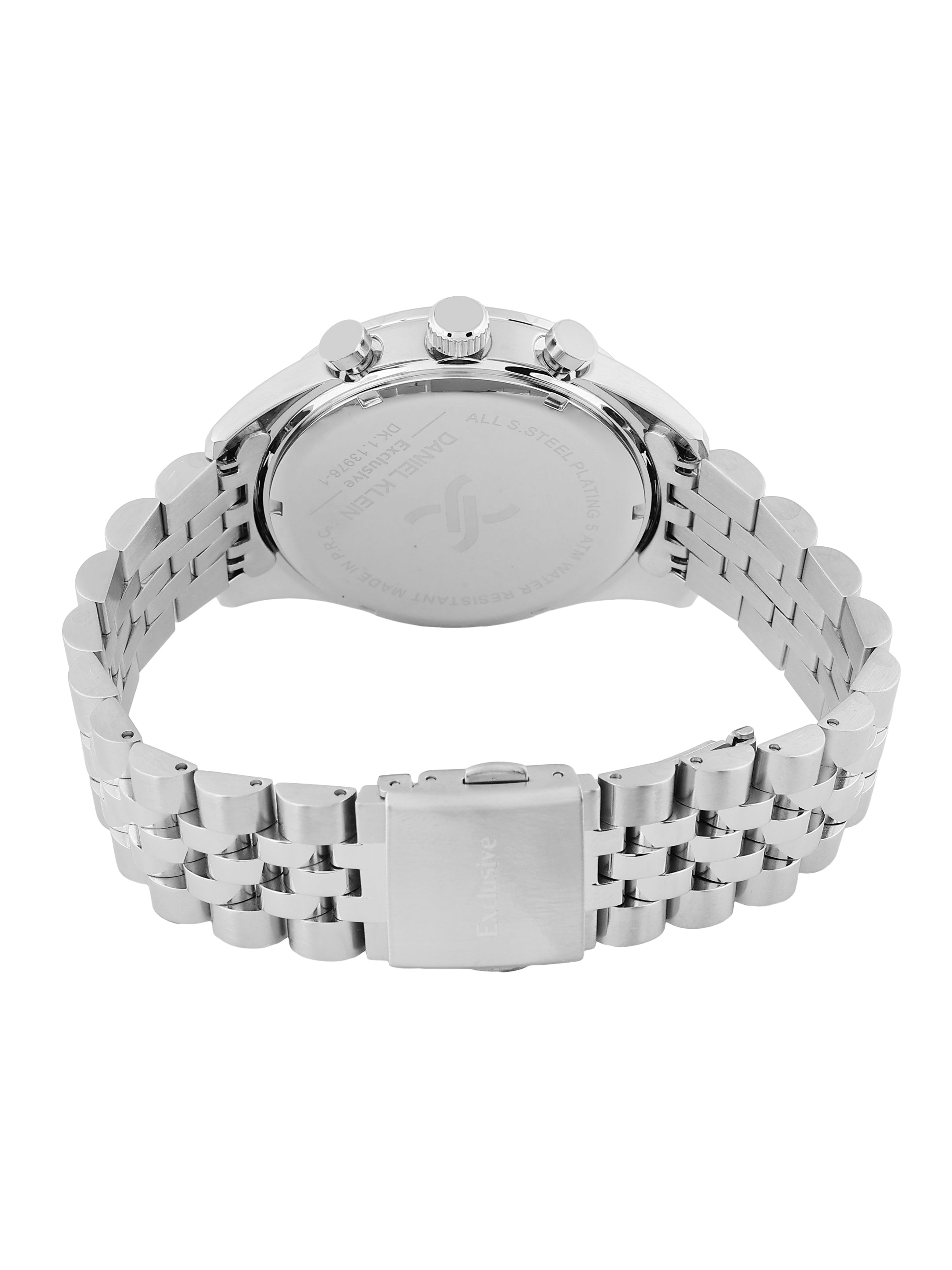 Daniel Klein Exclusive Unisex Printed Dial & Stainless Steel Straps Analogue Watch