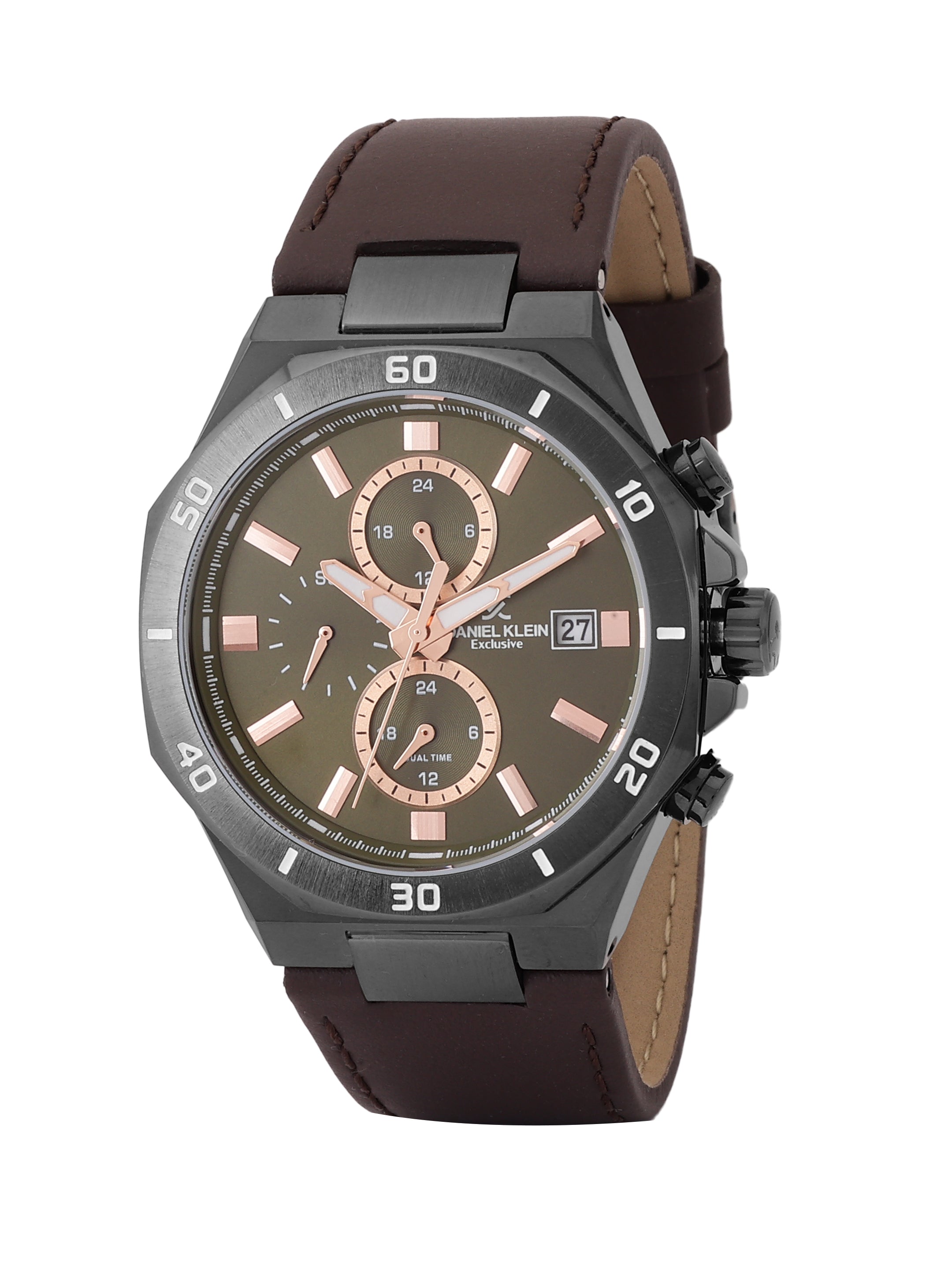 Daniel Klein Exclusive Unisex Dial & Leather Straps Analogue Watch DK.1.14003-4