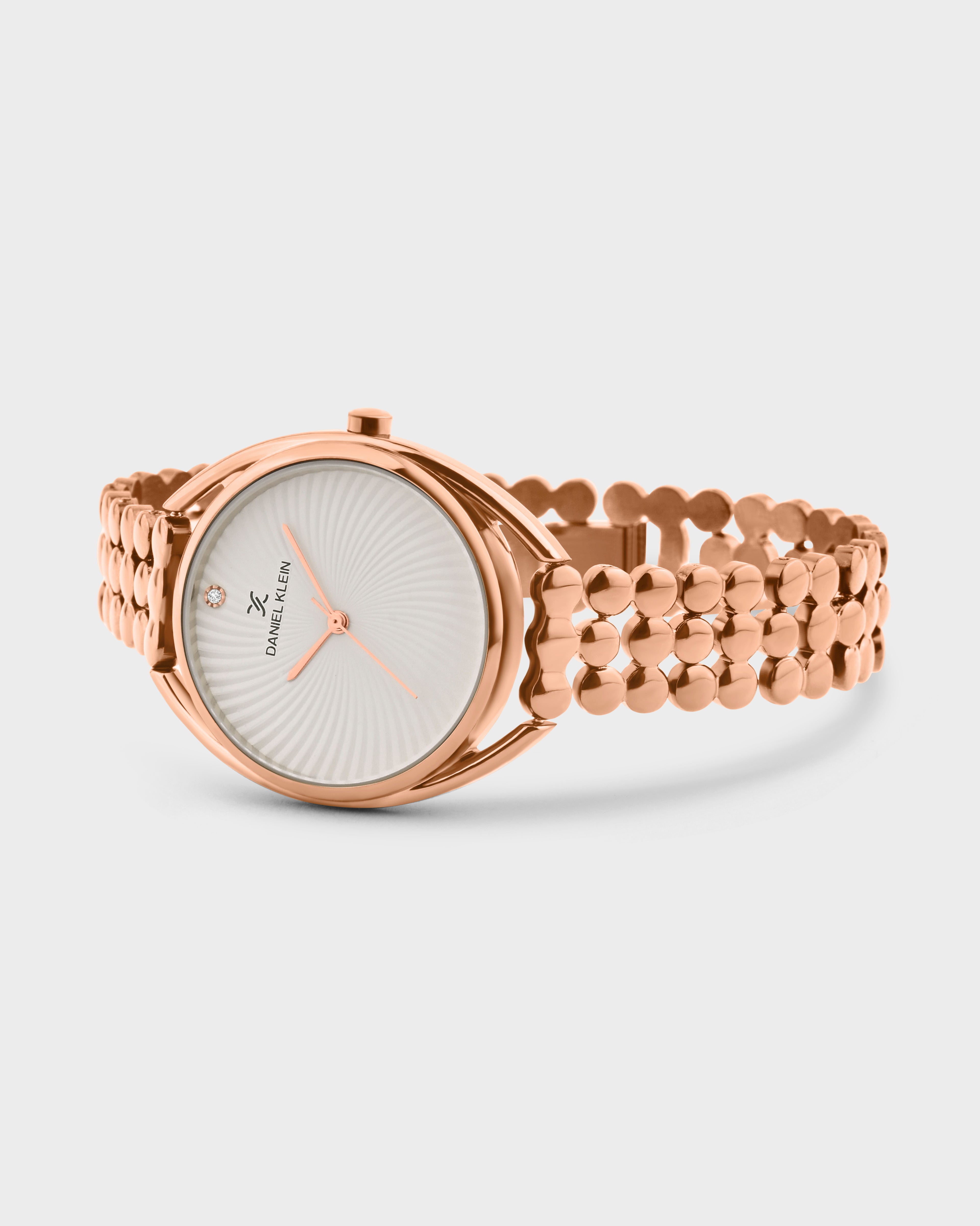 Rose Gold Multi Linked Strap Women Premium Watch DK.1.14020-1