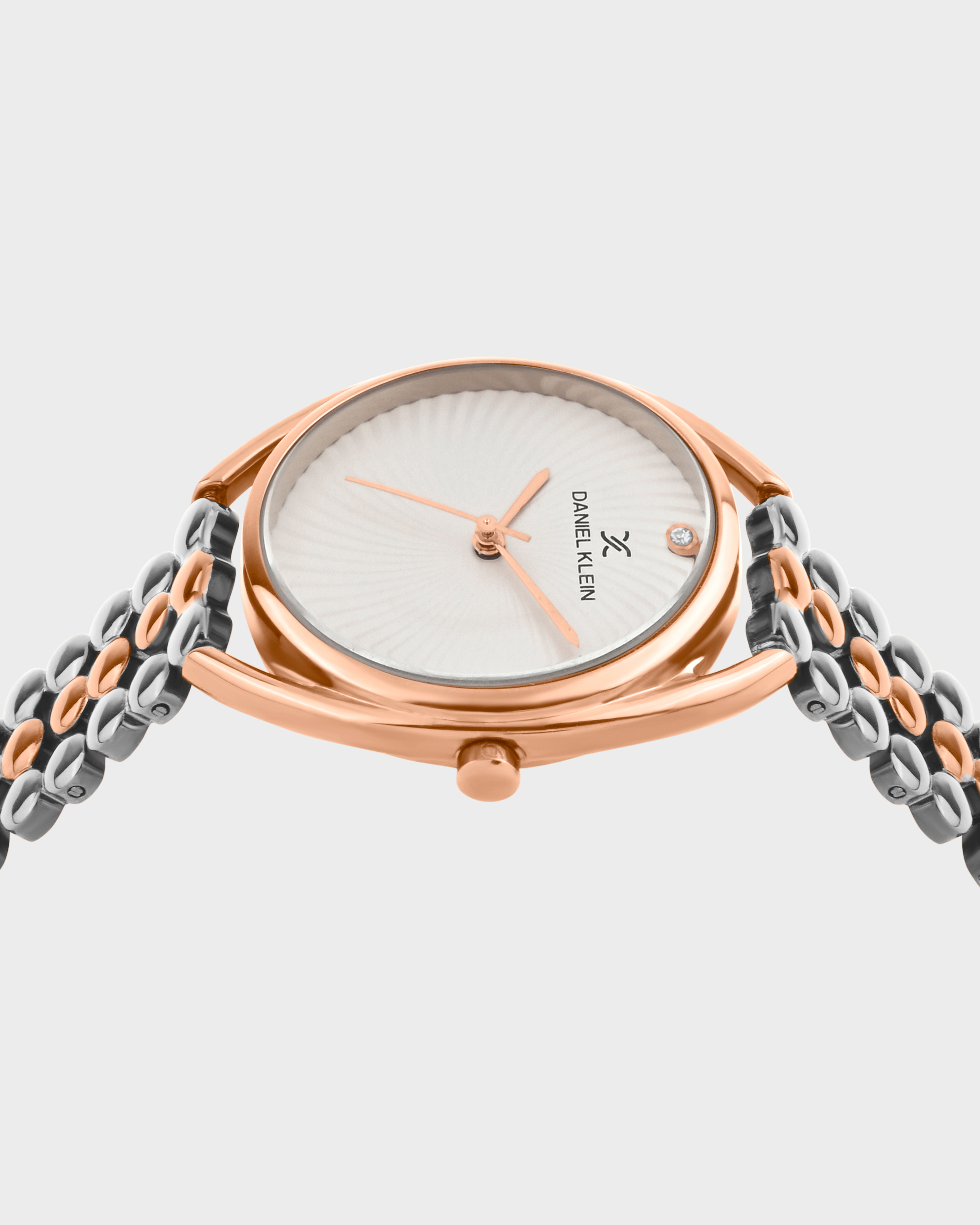 Silver and Rose Gold Strap Women Premium Watch