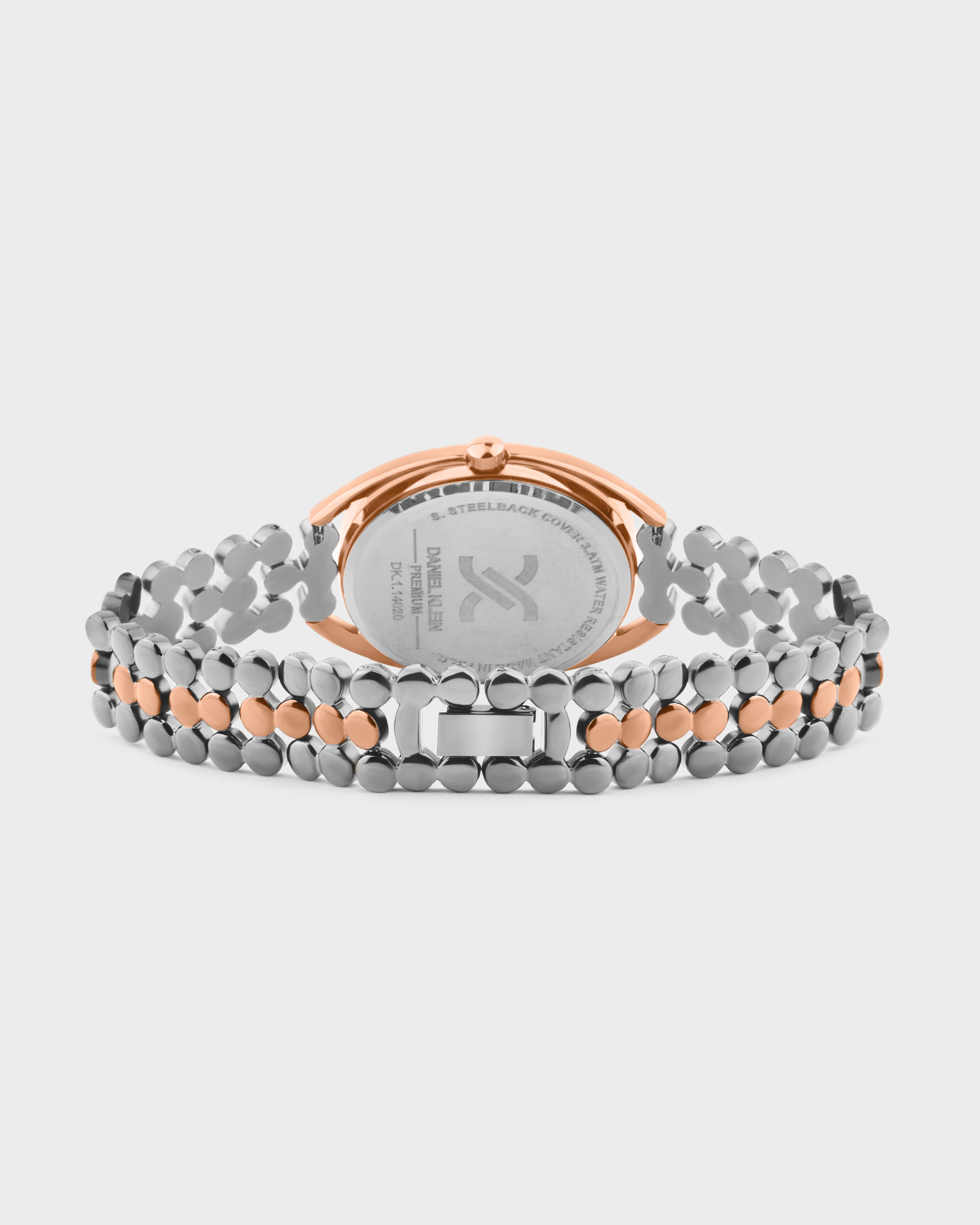 Silver and Rose Gold Strap Women Premium Watch
