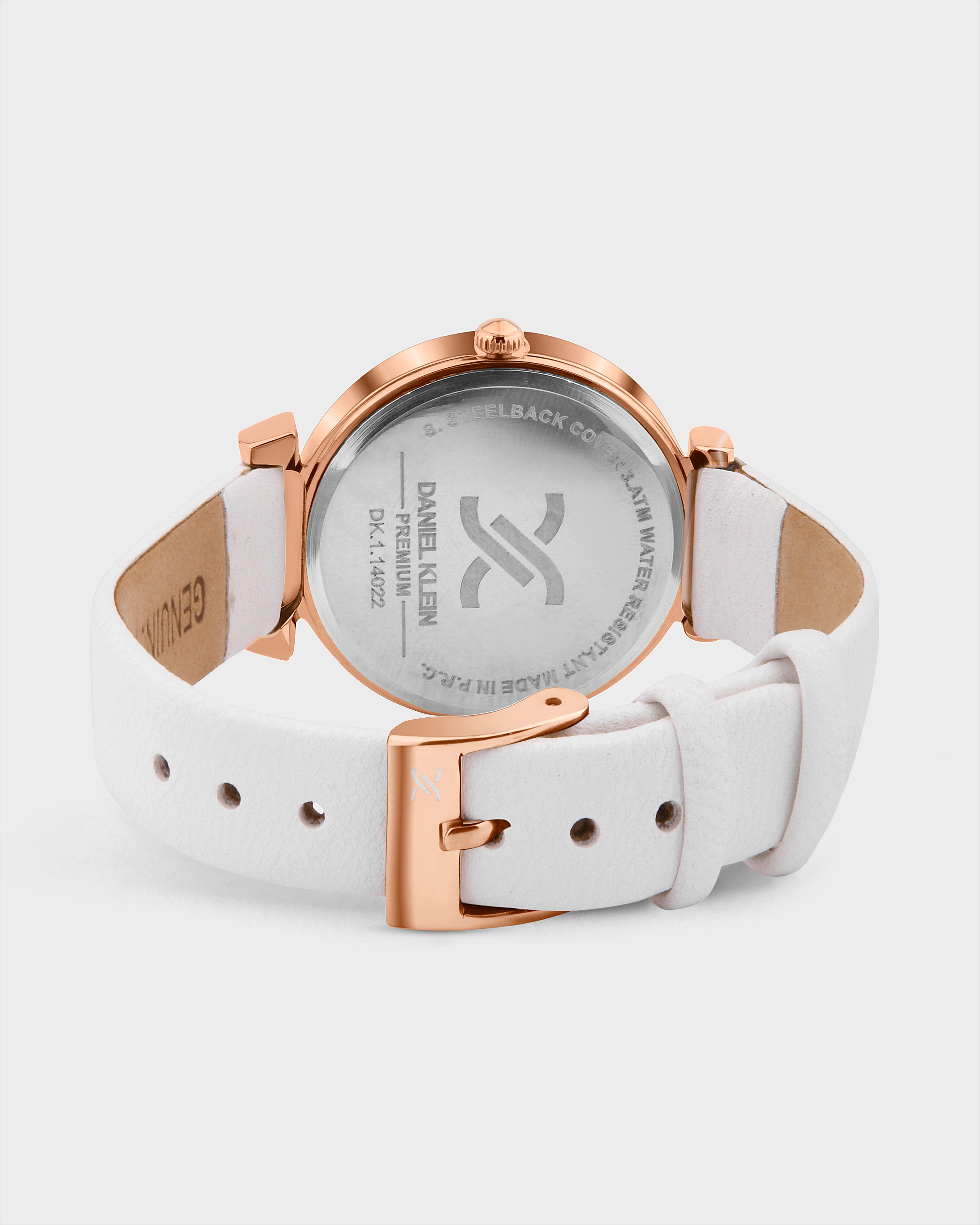 White Minimal Strap with Bow Shape Lug Women Premium Watch