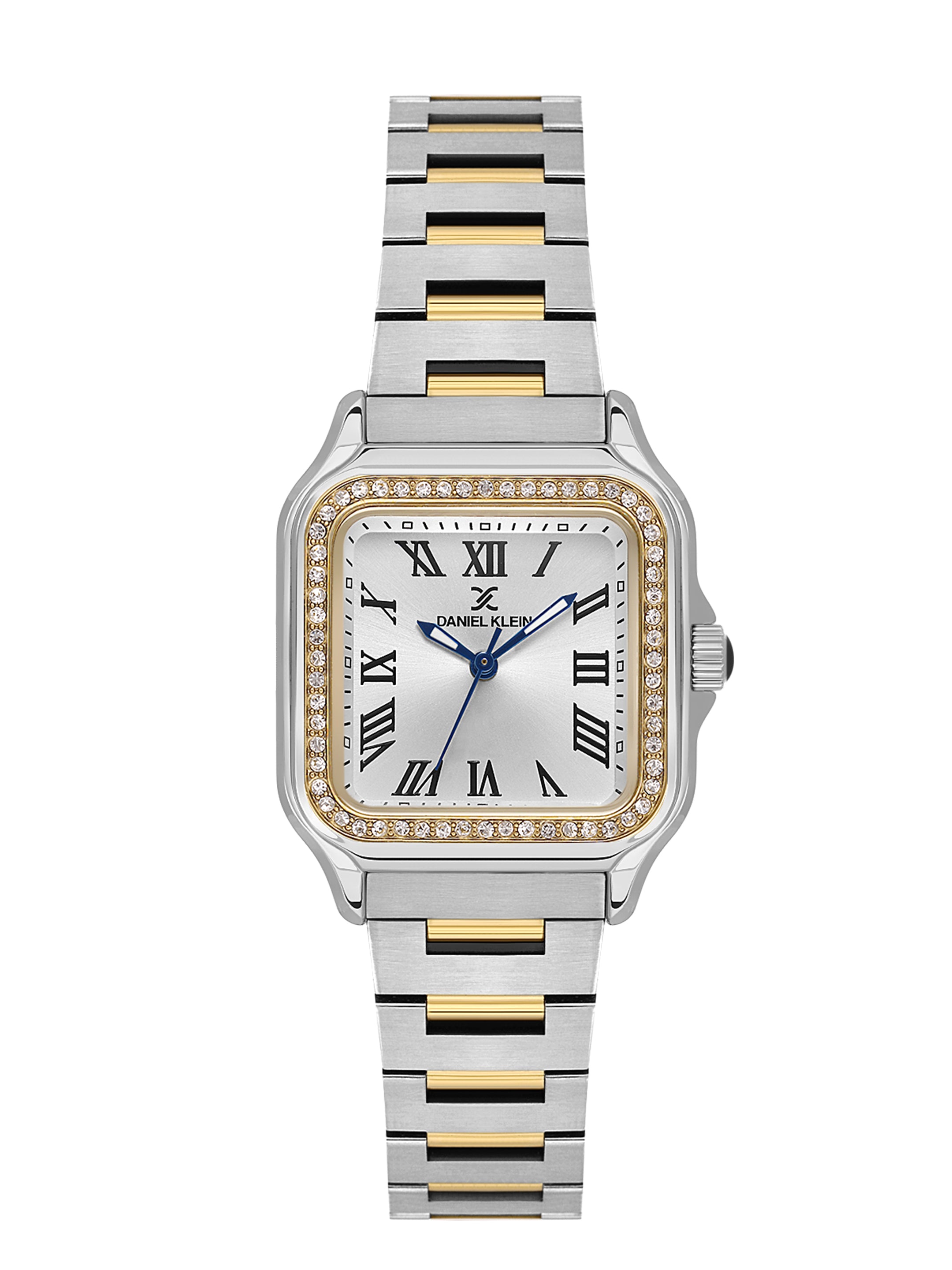 Daniel klein Premium Lady Dual-Tone Silver Sunray Dial Stainless Steel Watch DK.1.14040-4