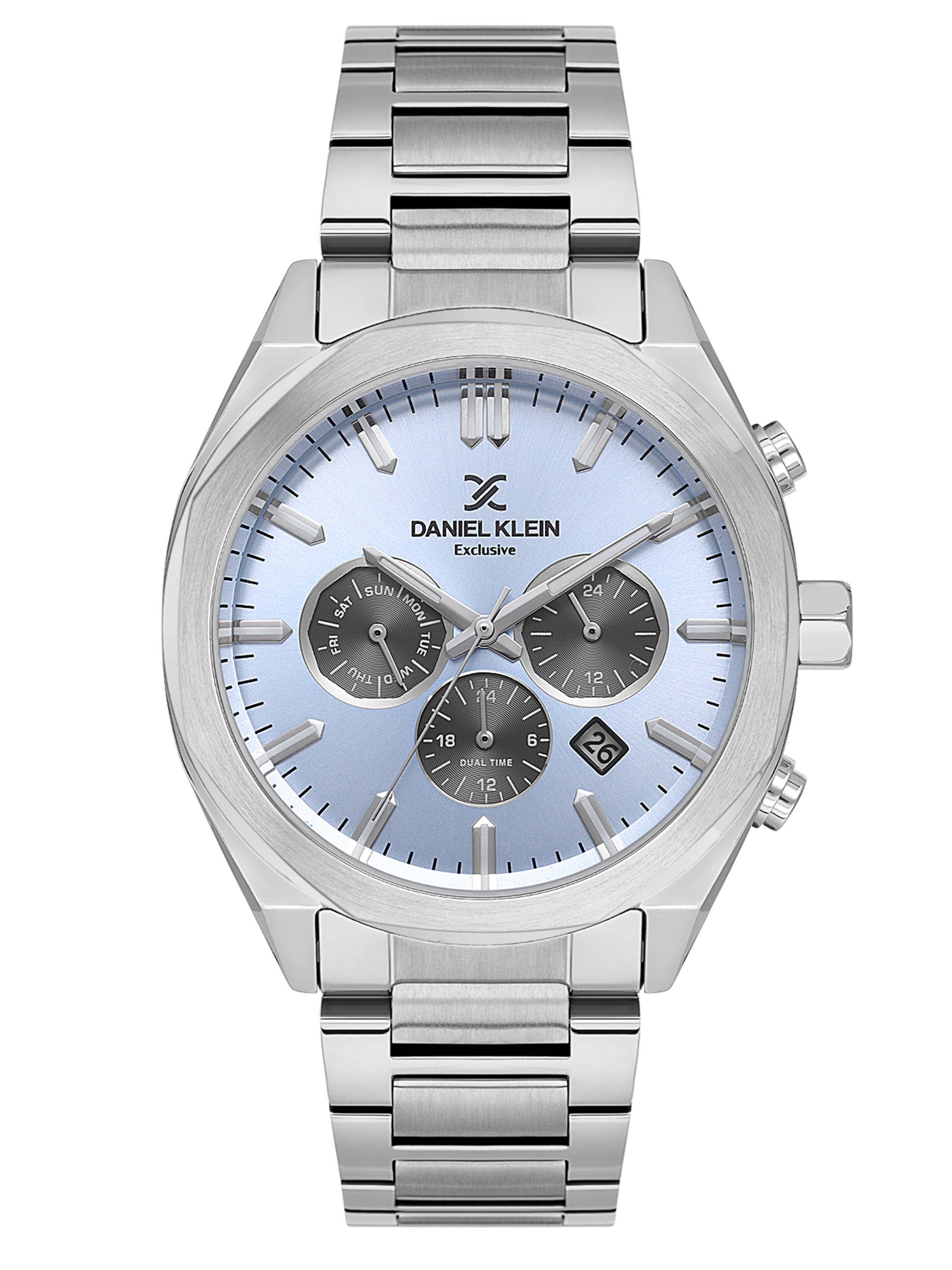 Daniel Klein Men's Blue Dial Stainless Steel Watch DK.1.14064-4