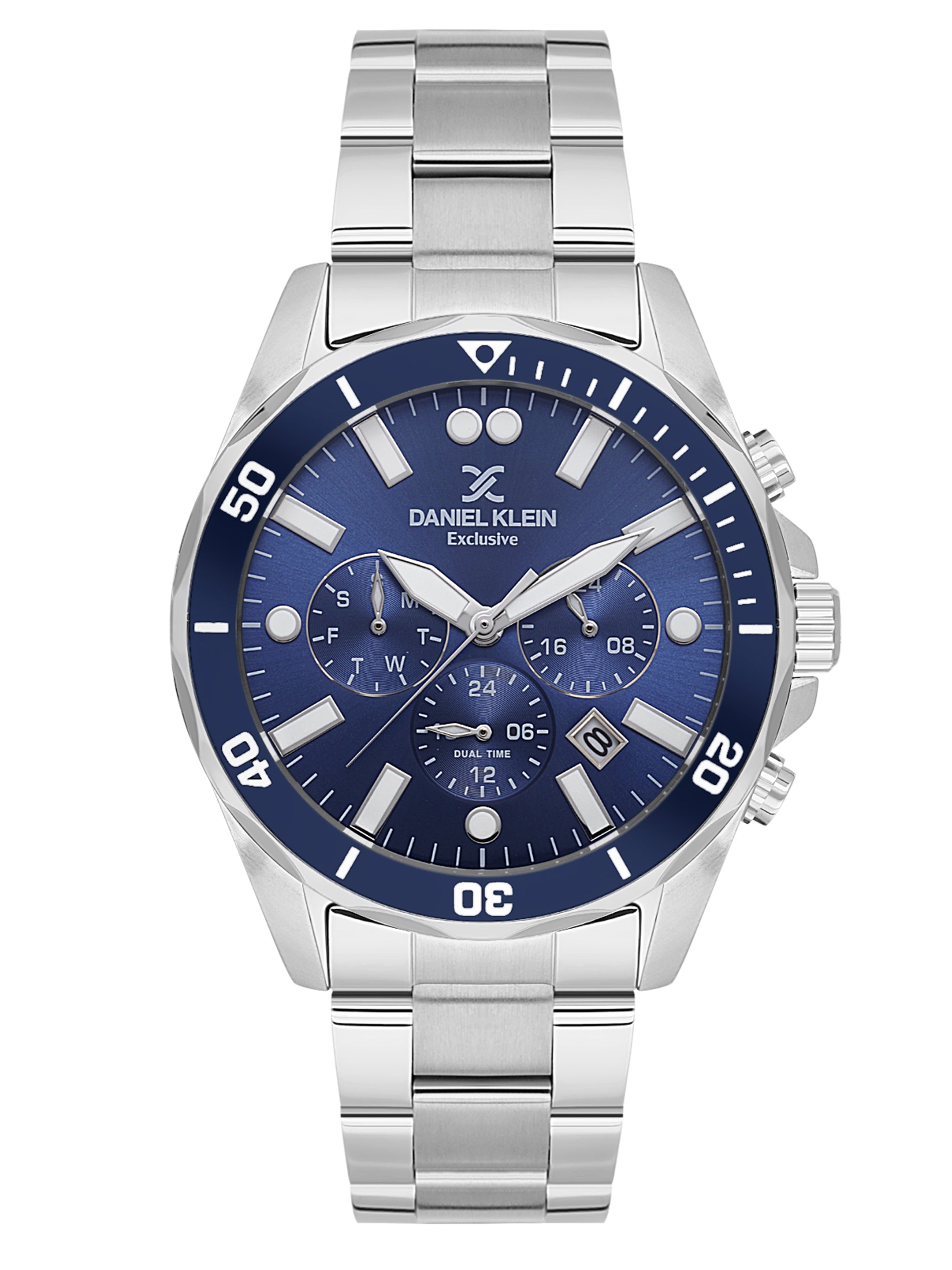 Daniel Klein Men’s Dark Blue Dial Stainless Steel Watch DK.1.14067-2