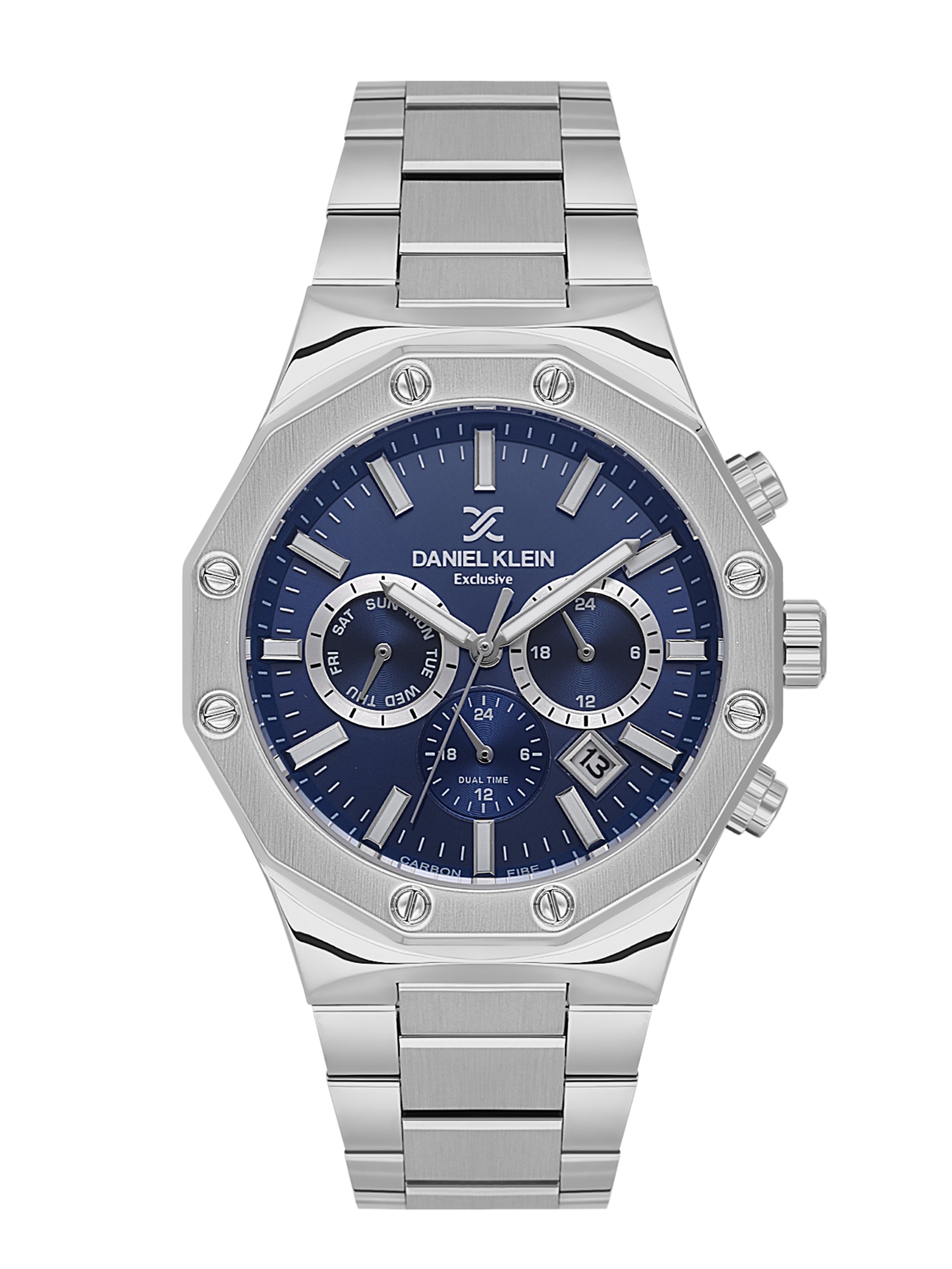 Daniel Klein Men’s Dark Blue Dial Stainless Steel Watch DK.1.14074-2