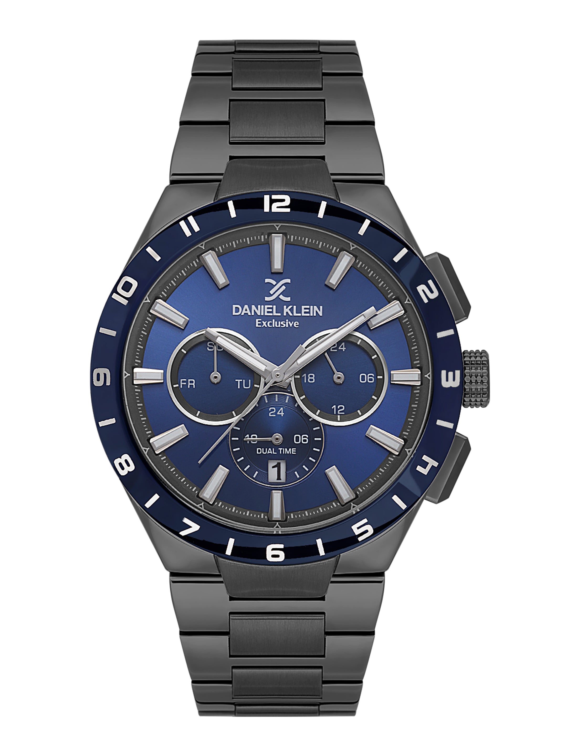 Daniel Klein Men’s Dark Blue Dial Stainless Steel Watch DK.1.14079-4