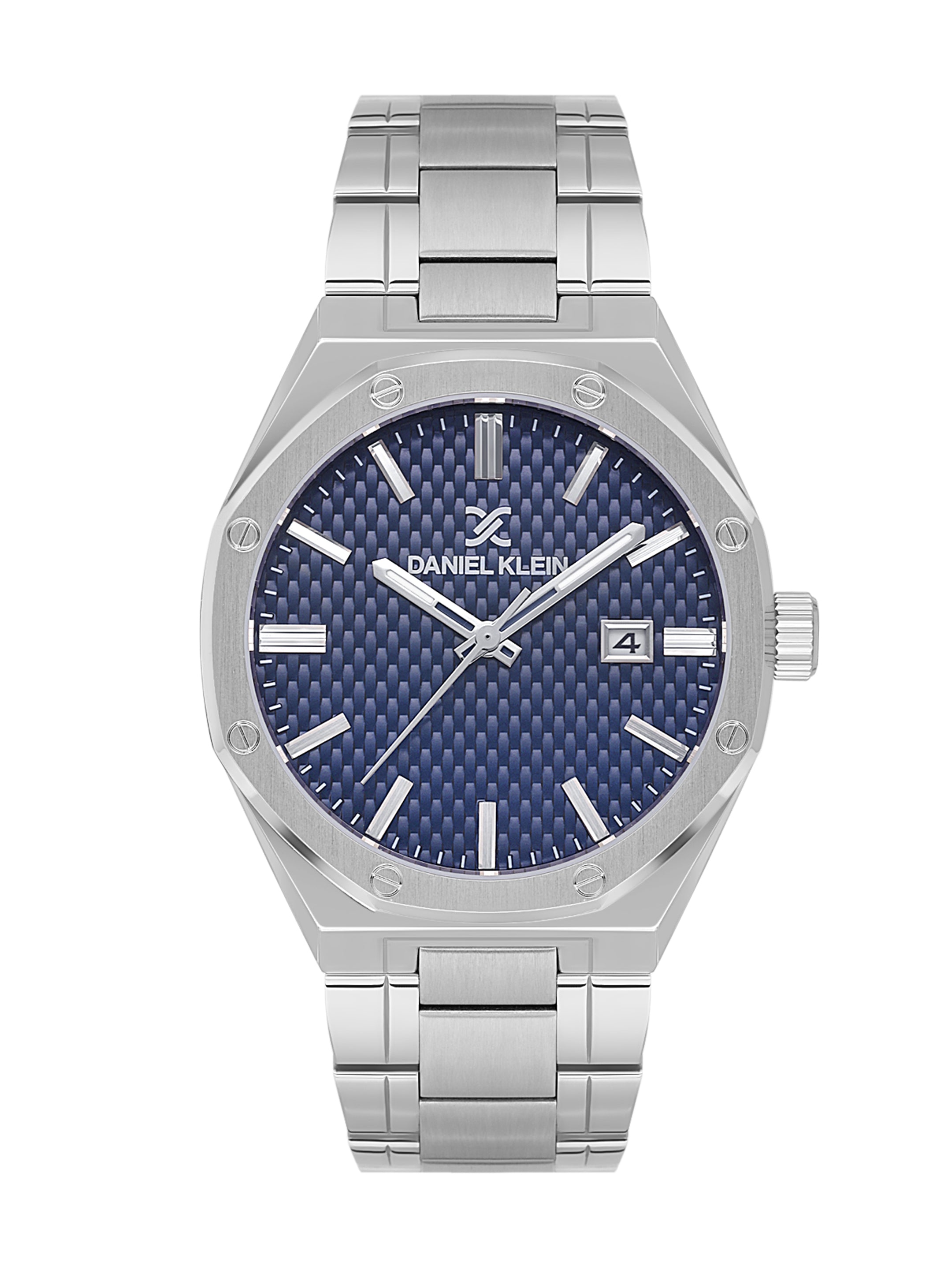 Daniel Klein Dark Blue Dial Analog Watch for Men – Stainless Steel Strap, Water Resistant DK.1.14081-3