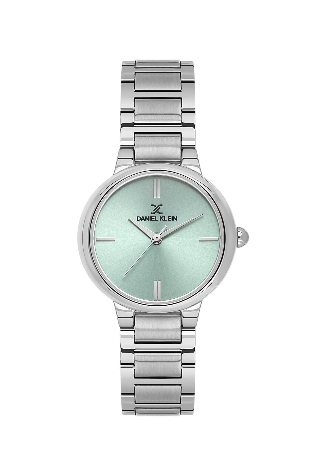 Daniel Klein Green Dial Silver Strap Women’s Analog Watch DK.1.14100-3