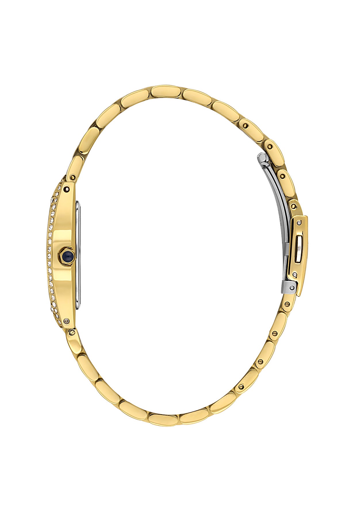 Daniel Klein Silver Dial Gold Strap Women’s Analog Watch DK.1.14106-2