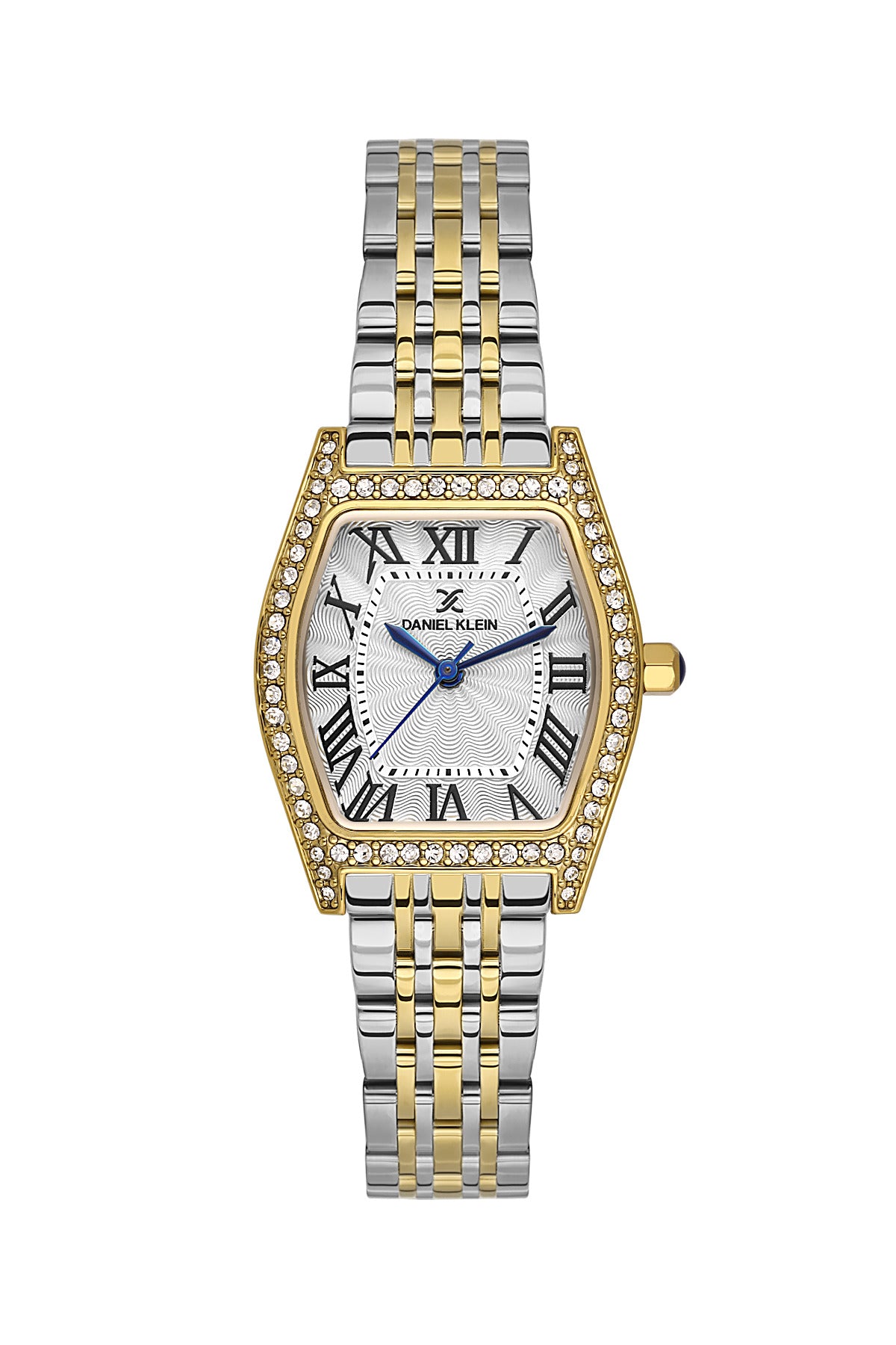 Daniel Klein Silver Dial Silver–Gold Strap Women’s Analog Watch DK.1.14106-3