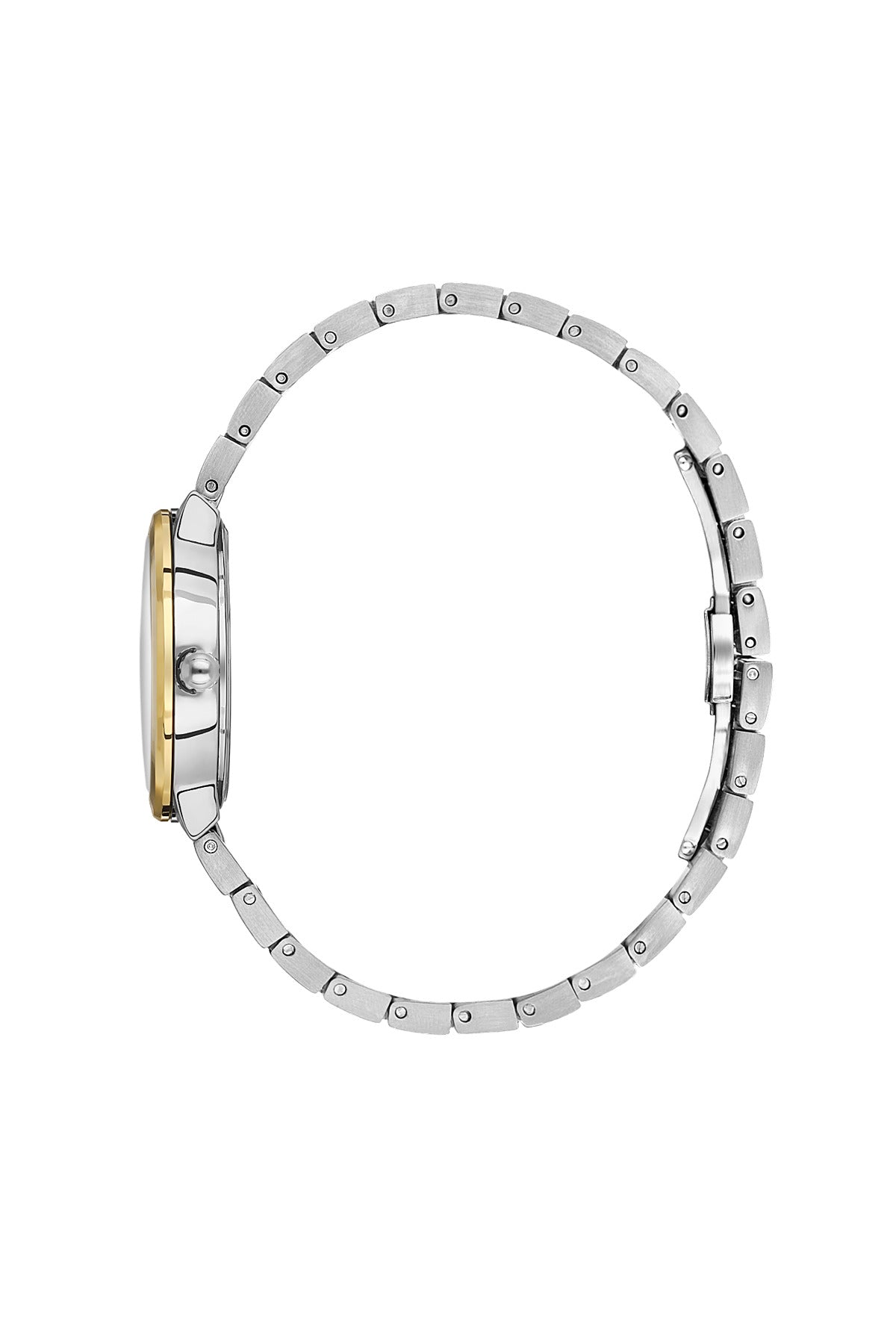Daniel Klein Dark Green Dial Silver–Gold Strap Women’s Analog Watch DK.1.14110-4