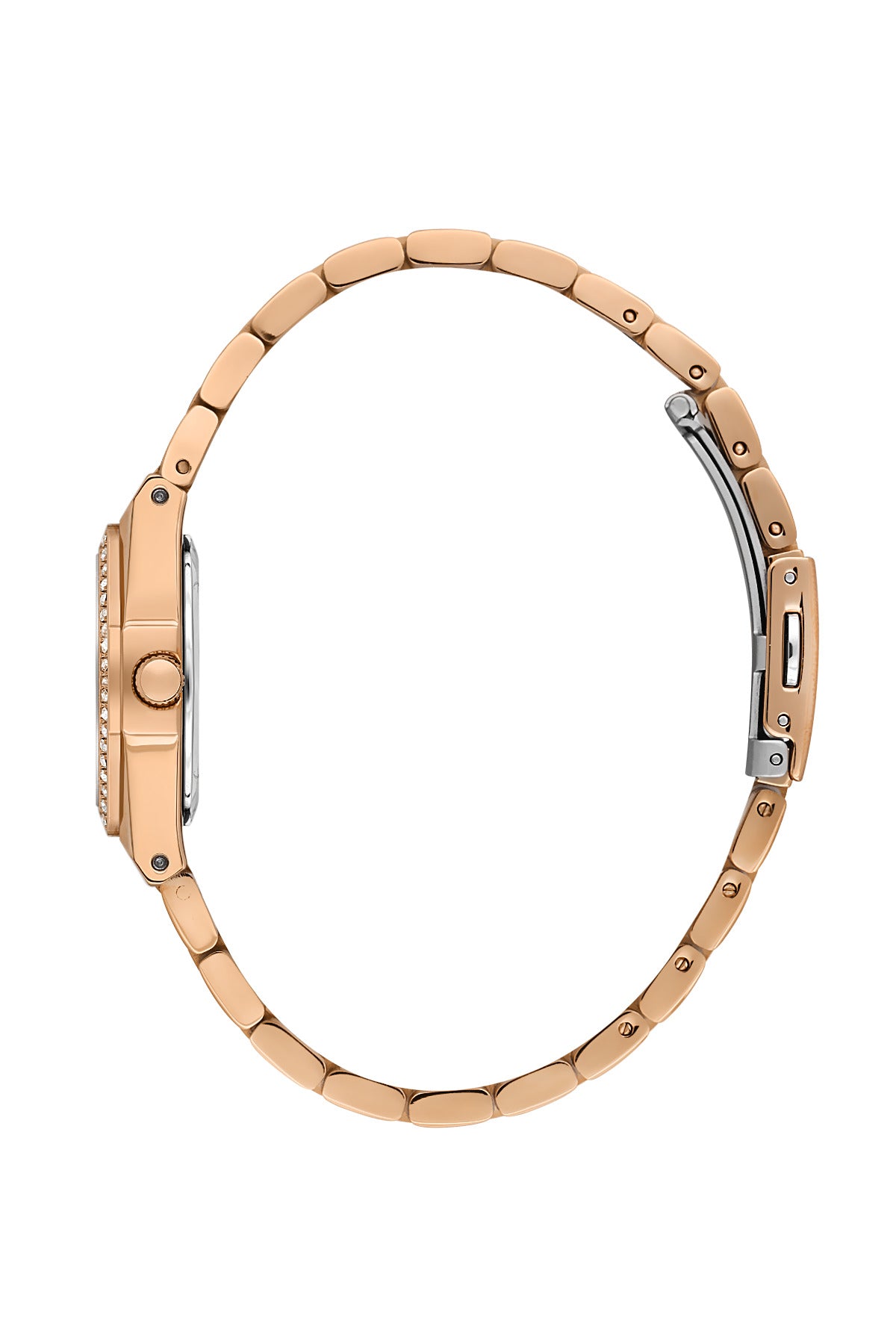 Daniel Klein Dark Green Dial Pink Rose Gold Strap Women’s Analog Watch DK.1.14113-5