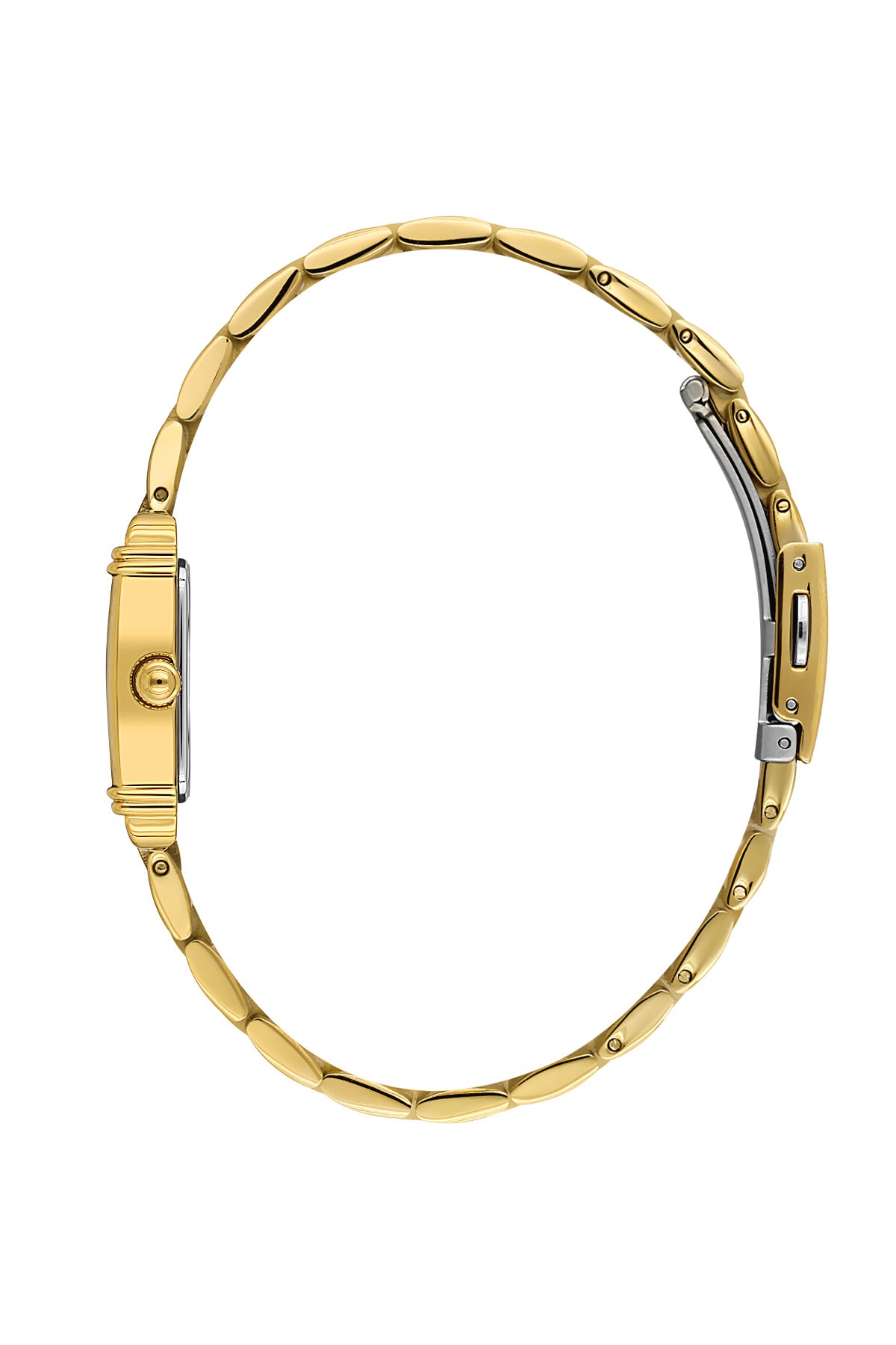 Daniel Klein Silver Dial Gold Strap Women’s Analog Watch DK.1.14115-2