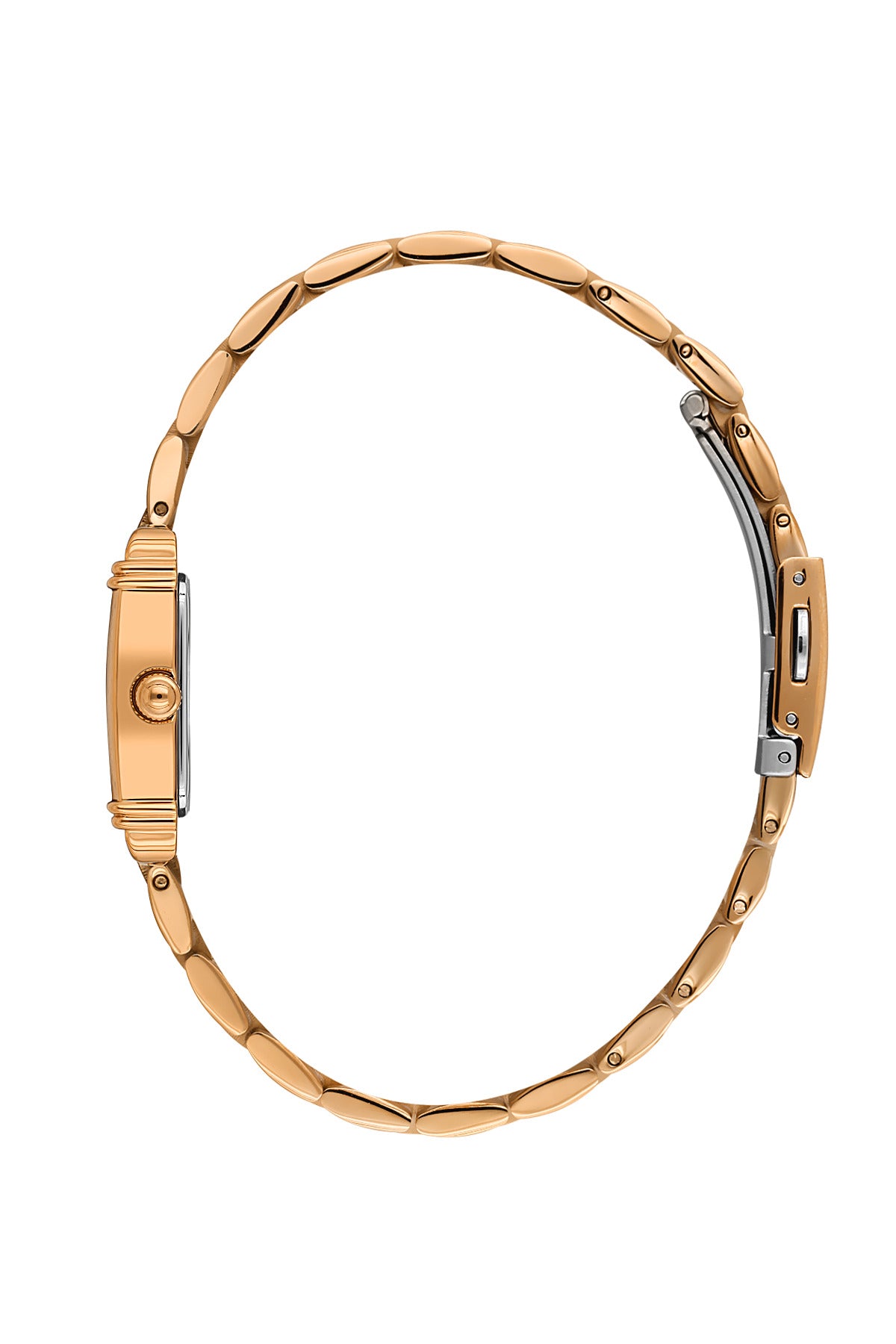 Daniel Klein Silver Dial Pink Rose Gold Strap Women’s Analog Watch DK.1.14115-5